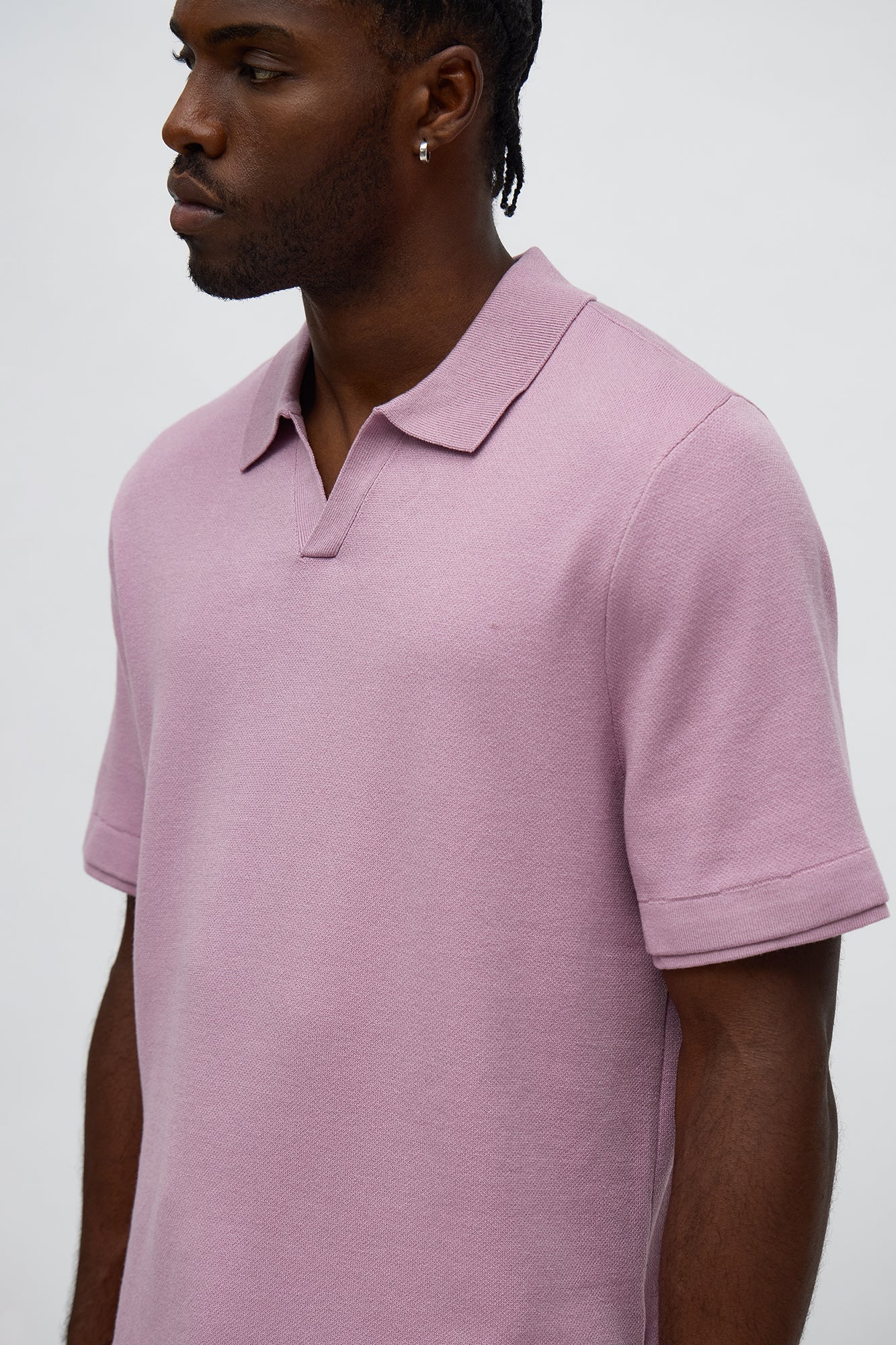 Elevated The Slate Knit Polo - Mauve