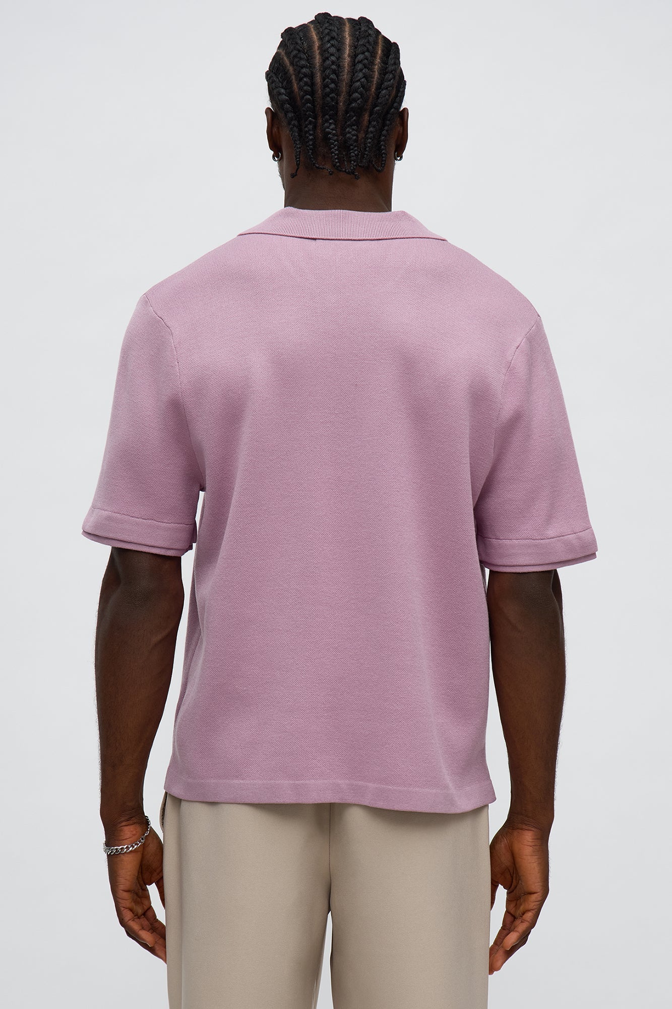 Elevated The Slate Knit Polo - Mauve