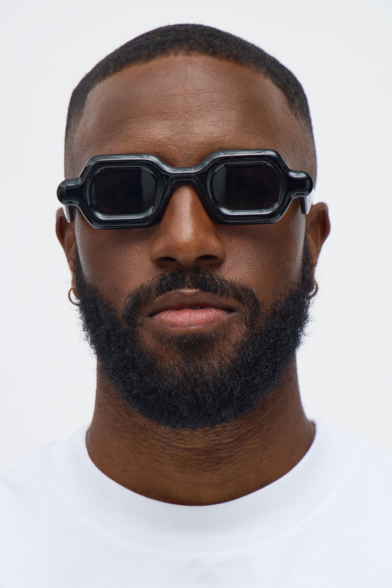 On Fire Square Frame Sunglasses - Black