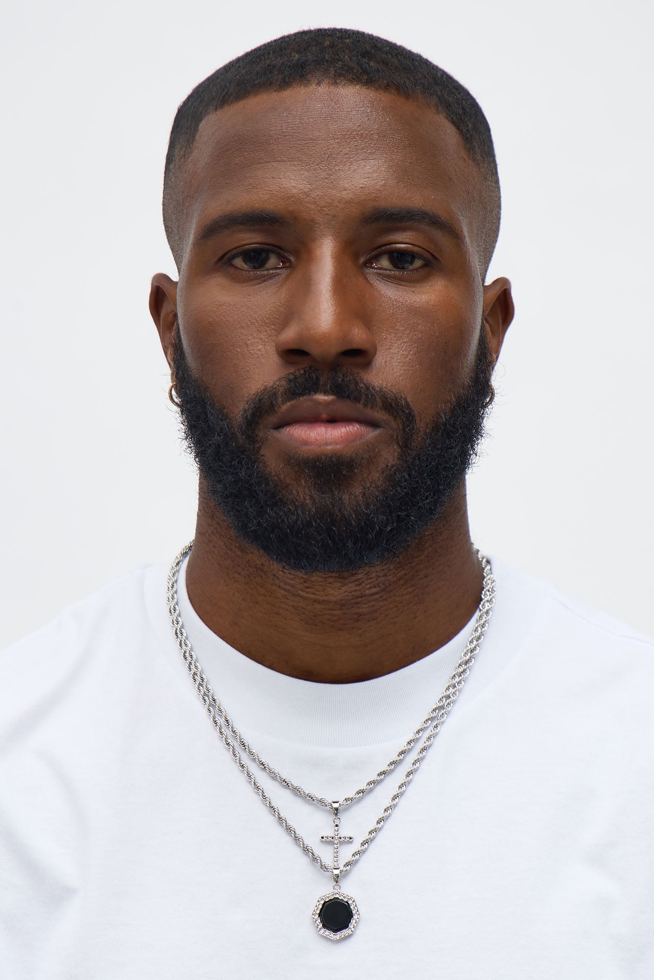 Stealth Pendant Necklace Set - Silver