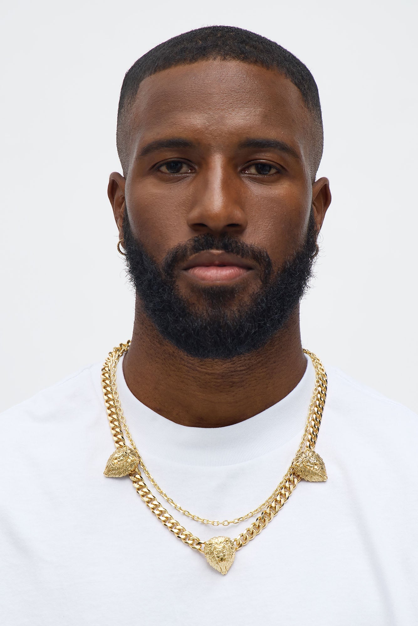 Lion Link Necklace Set - Gold