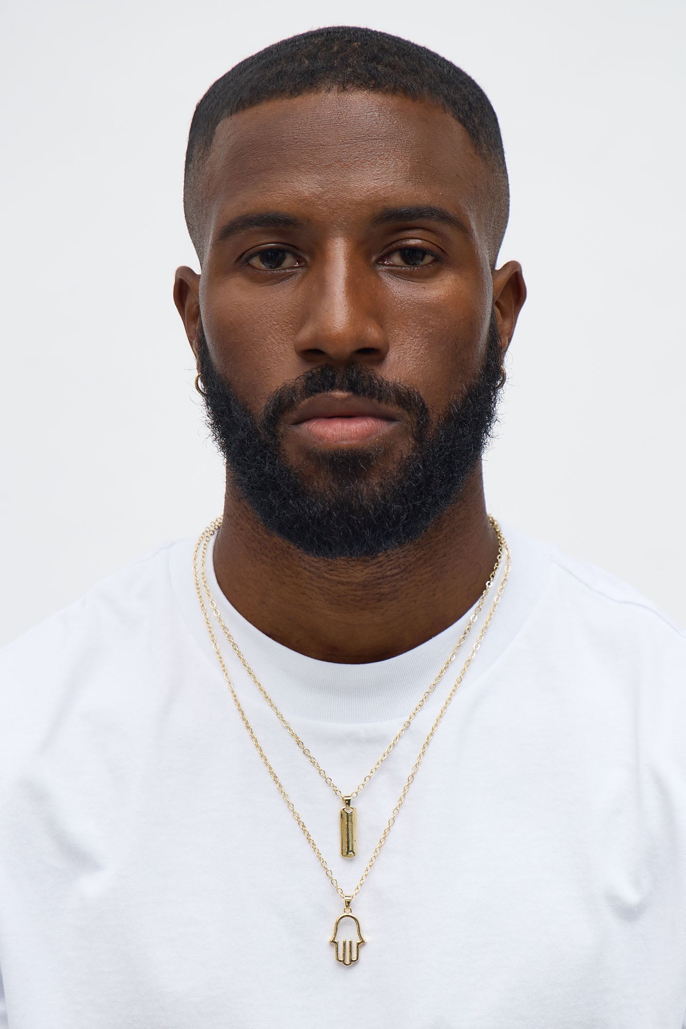 Hamsa & Amulet Necklace Set - Gold