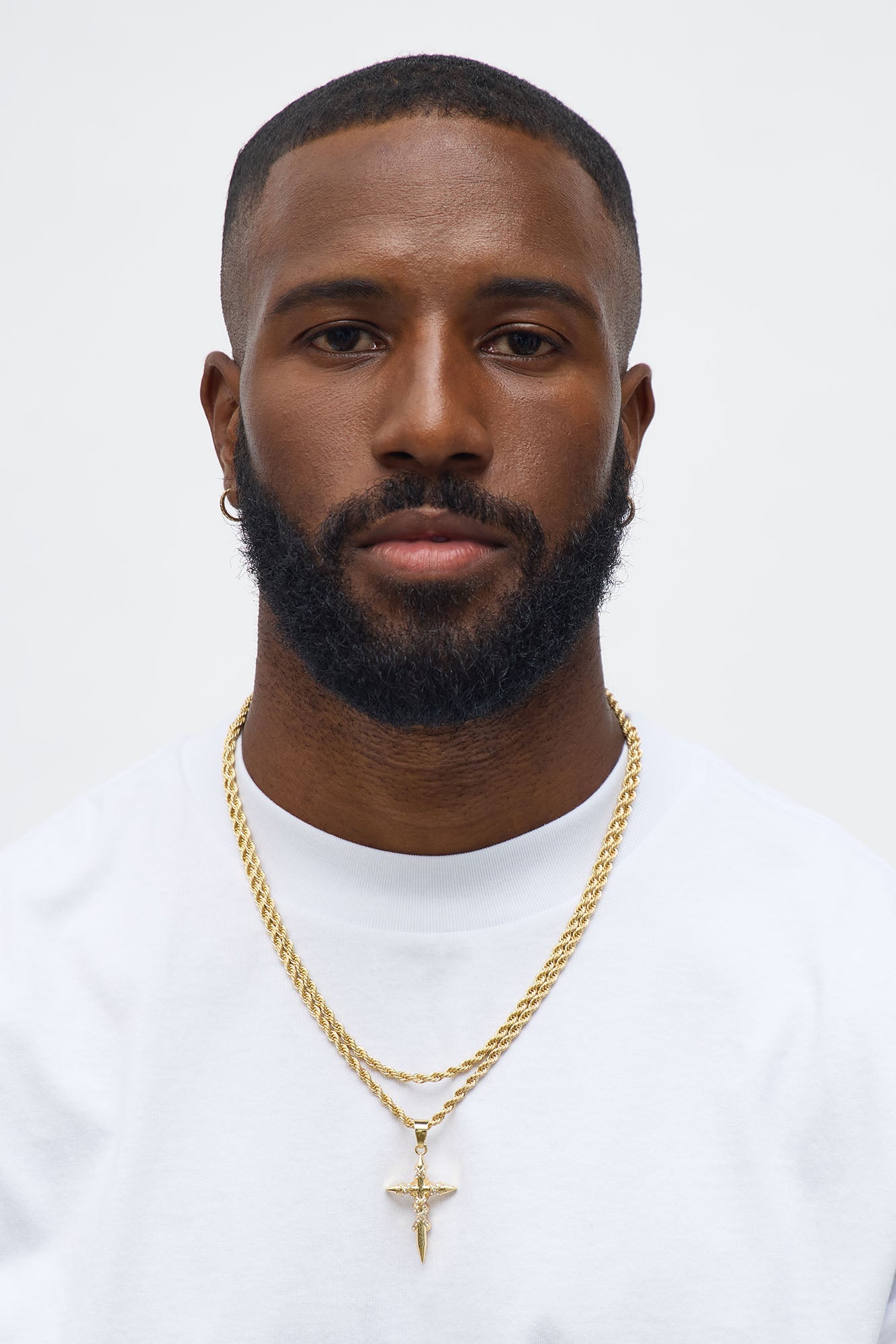 Divine Cross Necklace Set - Gold