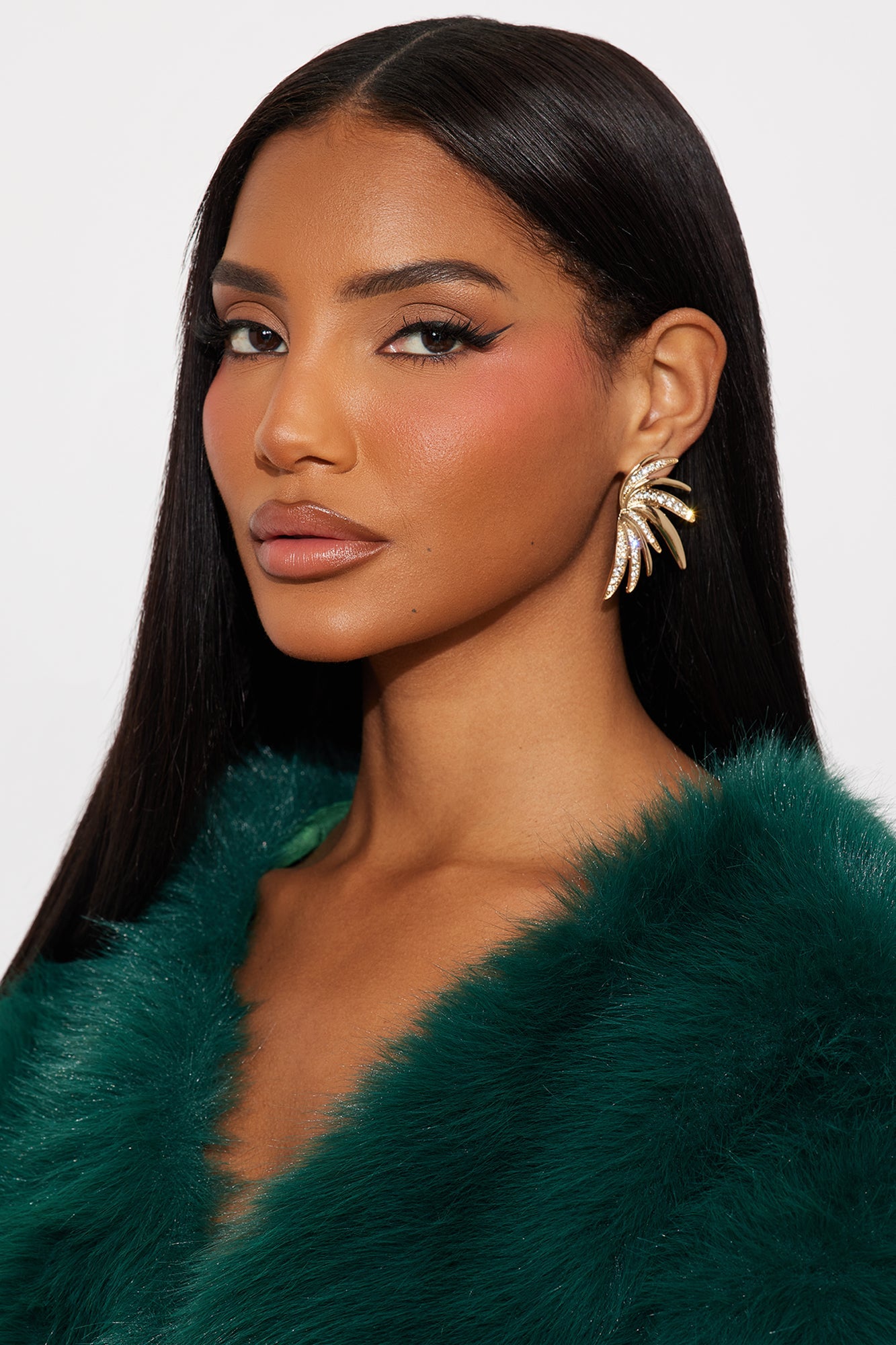 Sparkle Wings Drop Earrings - Gold