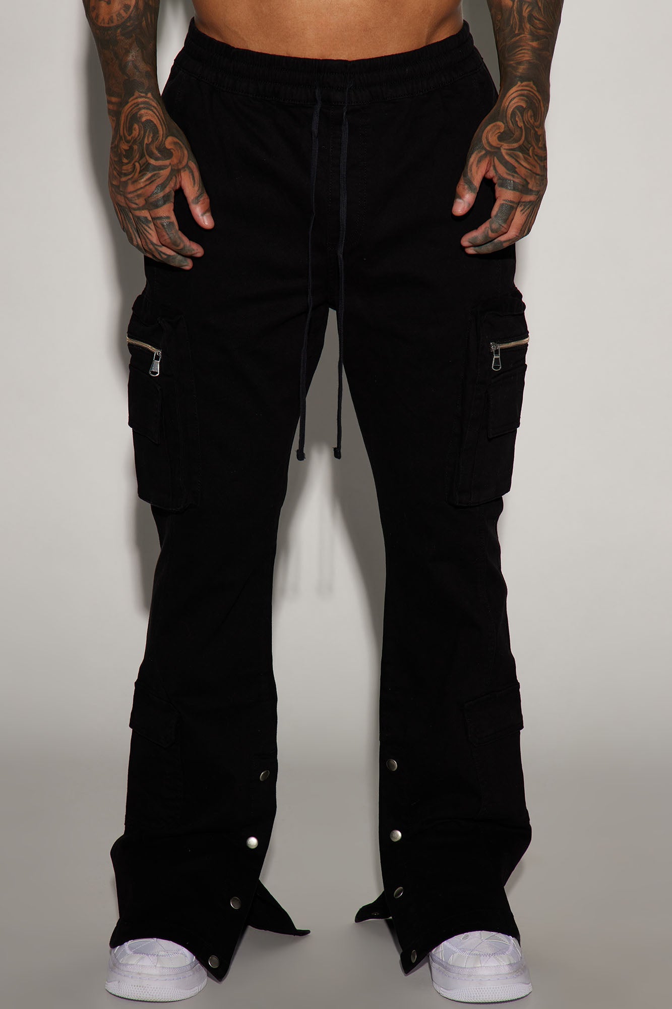 Pleasures Slim Flare E - Waist Cargo Pants - Black