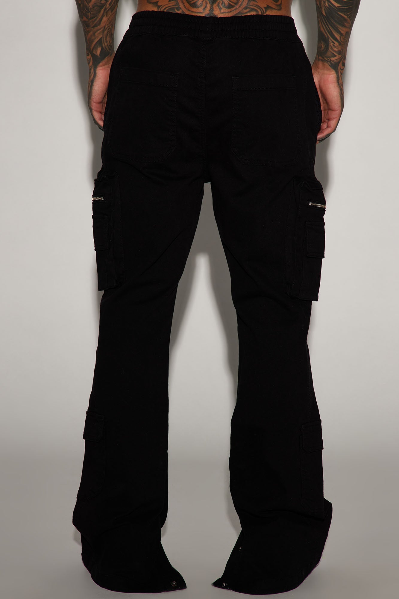 Pleasures Slim Flare E - Waist Cargo Pants - Black