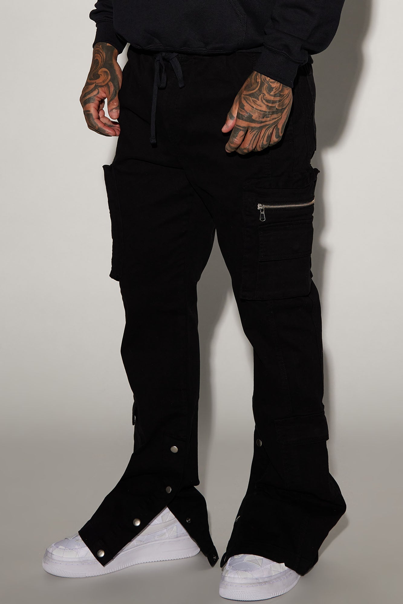 Pleasures Slim Flare E - Waist Cargo Pants - Black