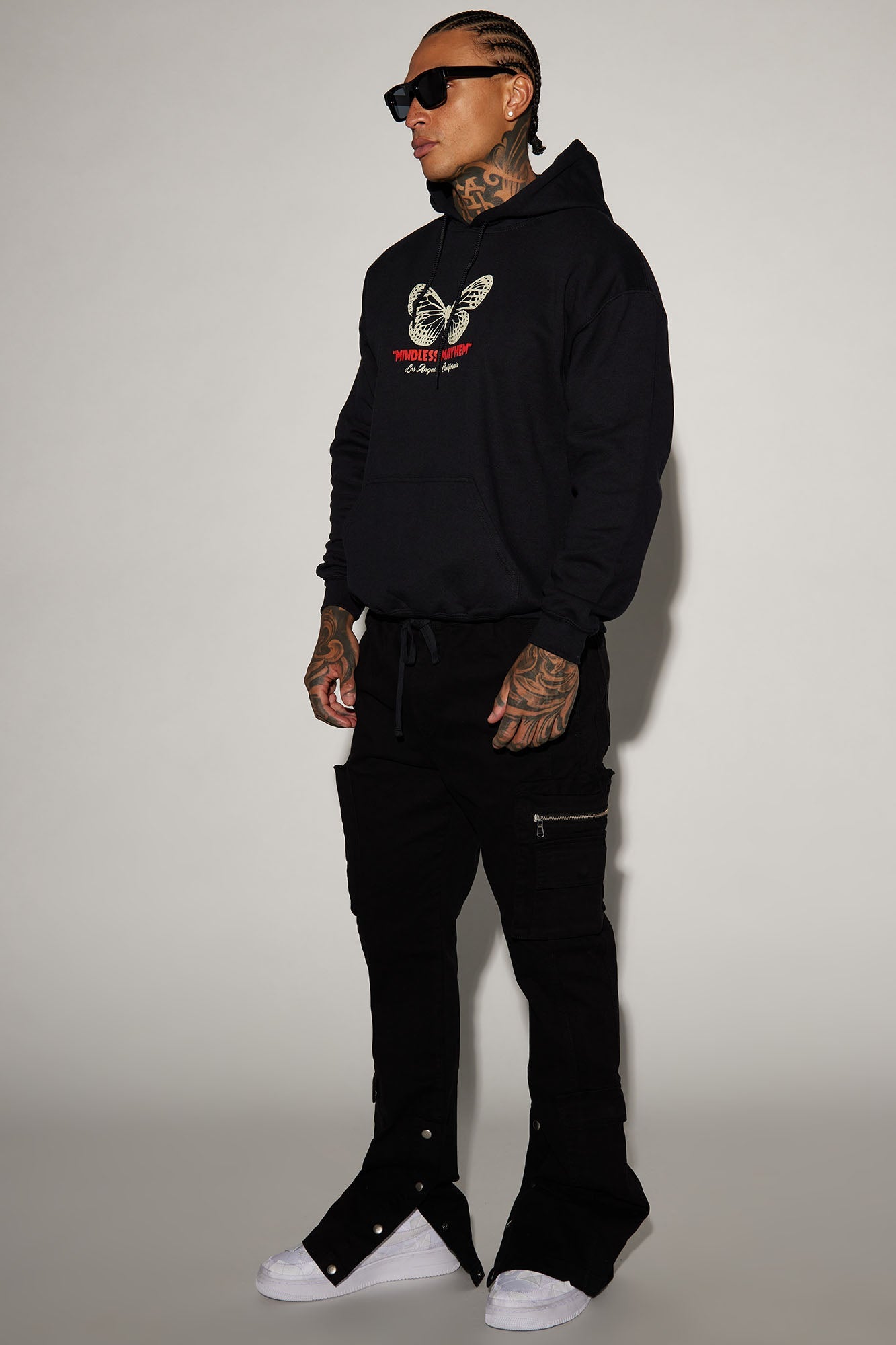 Pleasures Slim Flare E - Waist Cargo Pants - Black