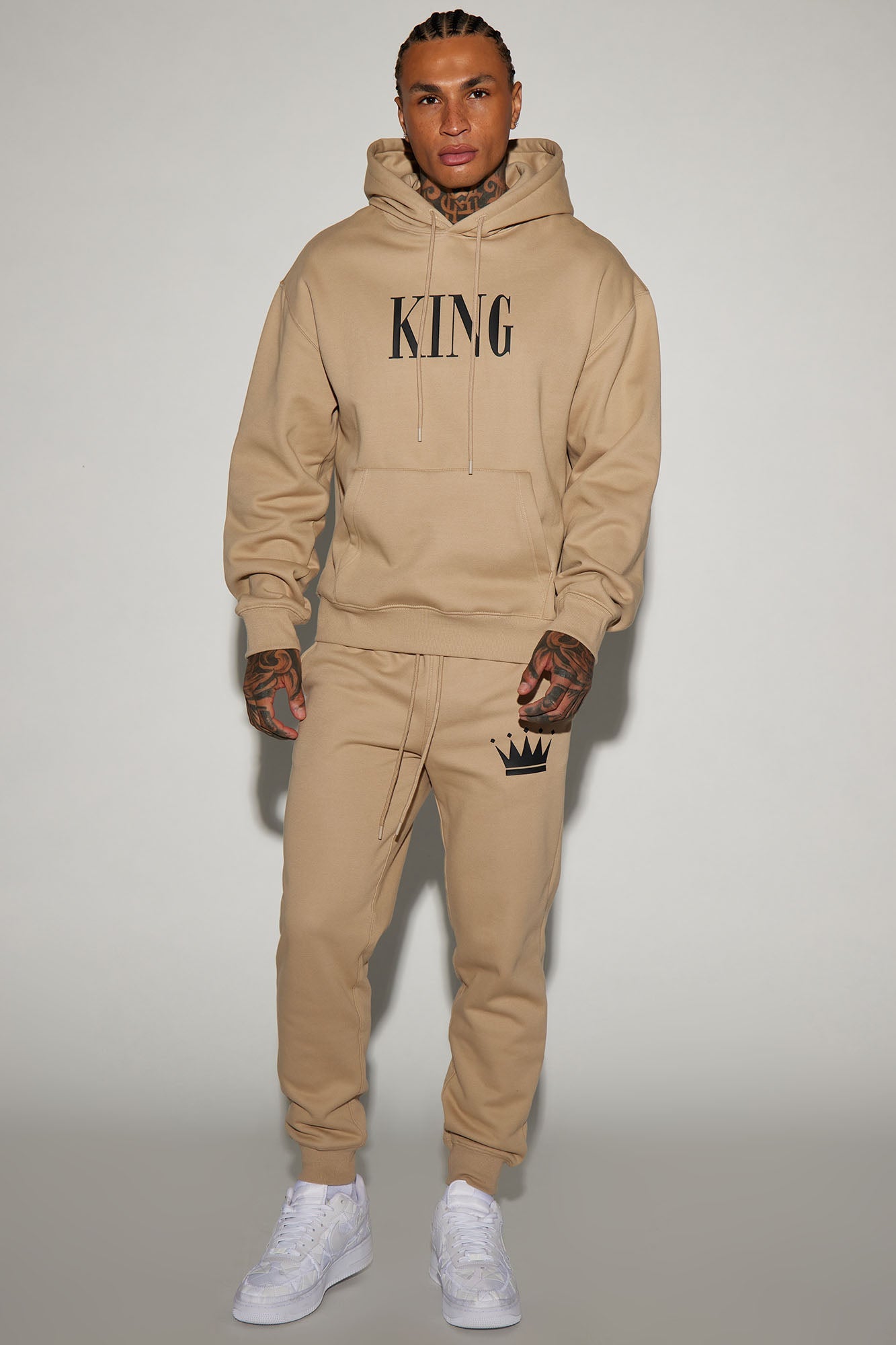 Family Goals King Hoodie - Taupe