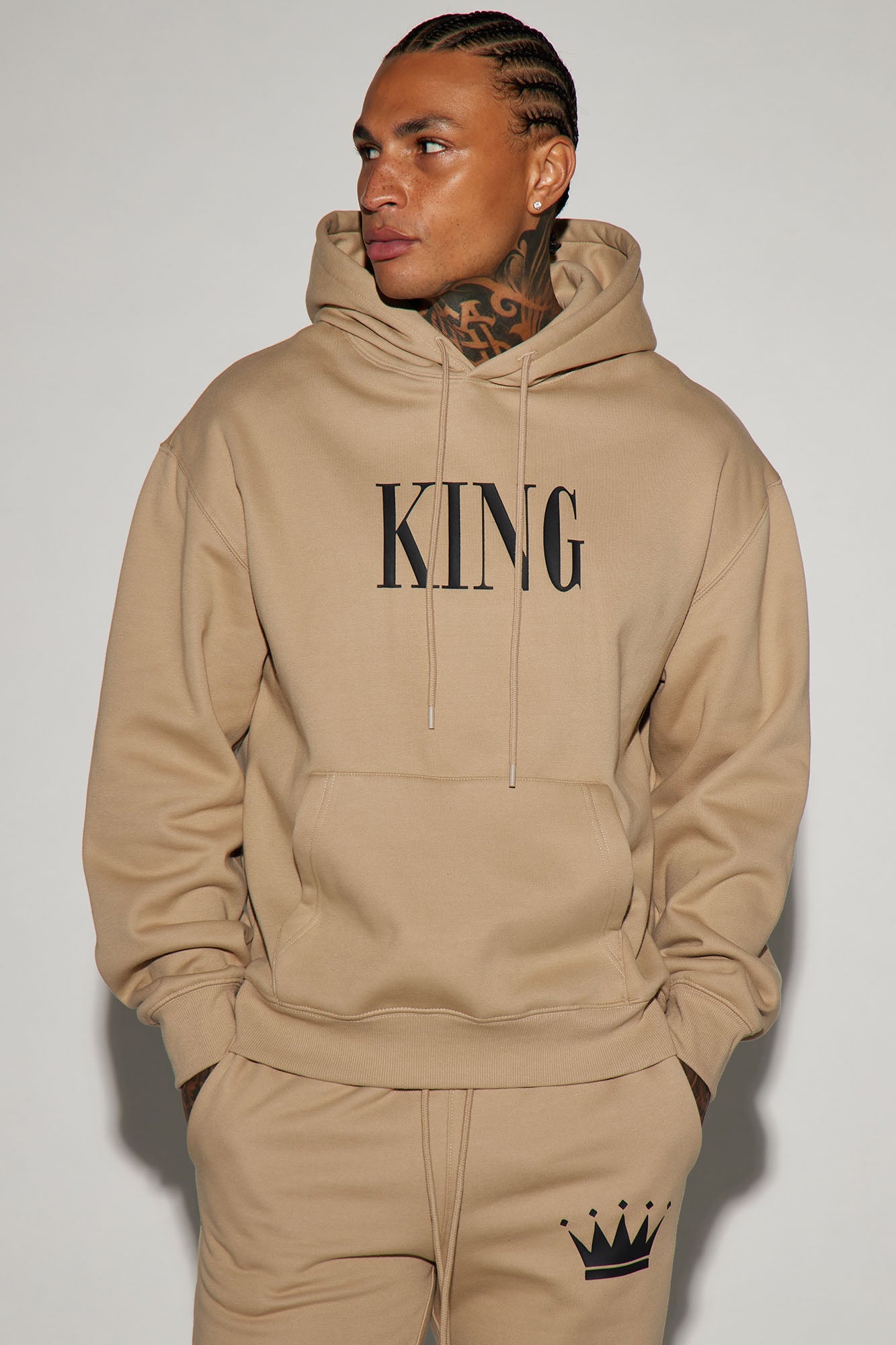 Family Goals King Hoodie - Taupe