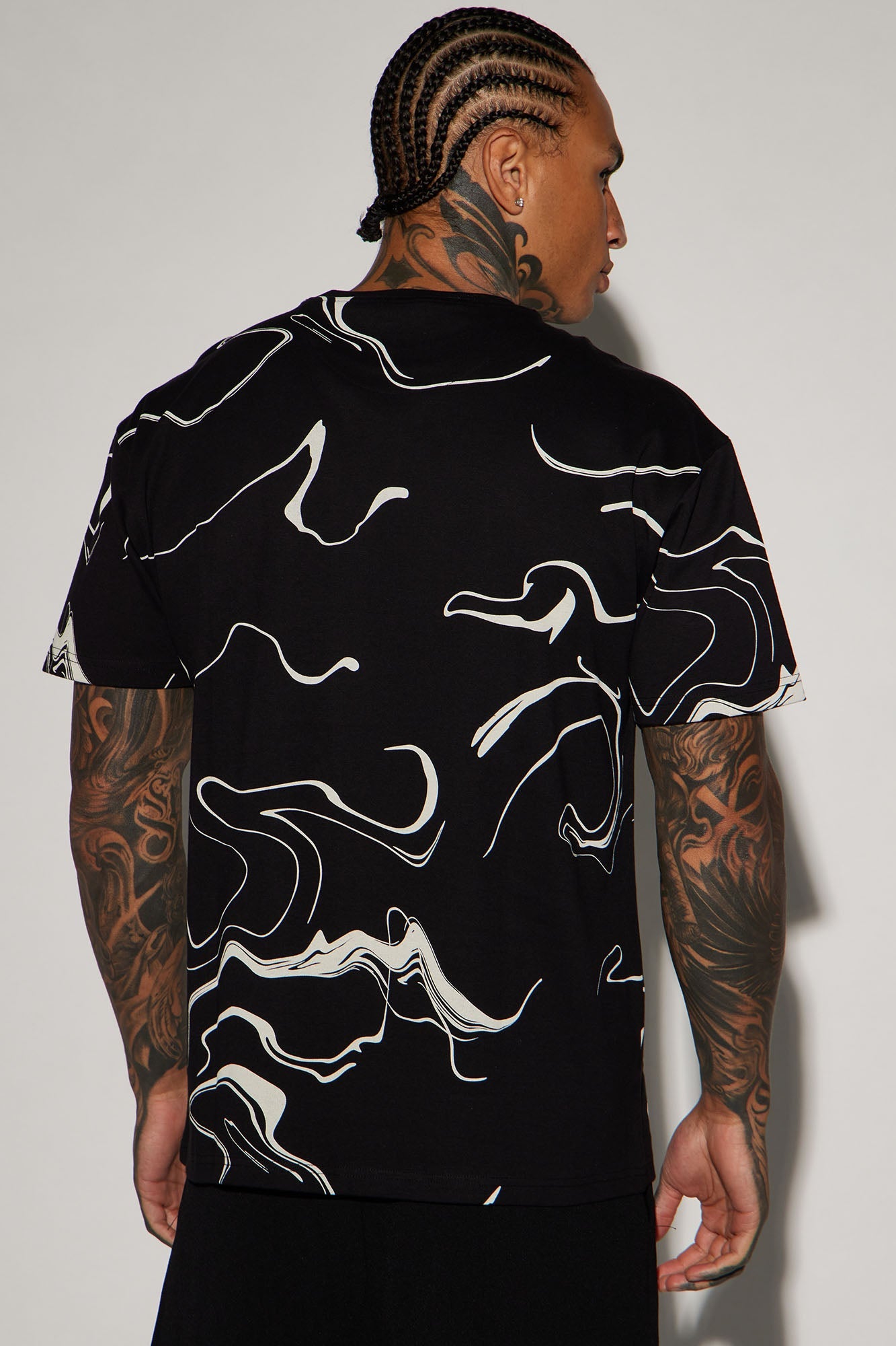 All In Marble Short Sleeve Tee - Black/combo