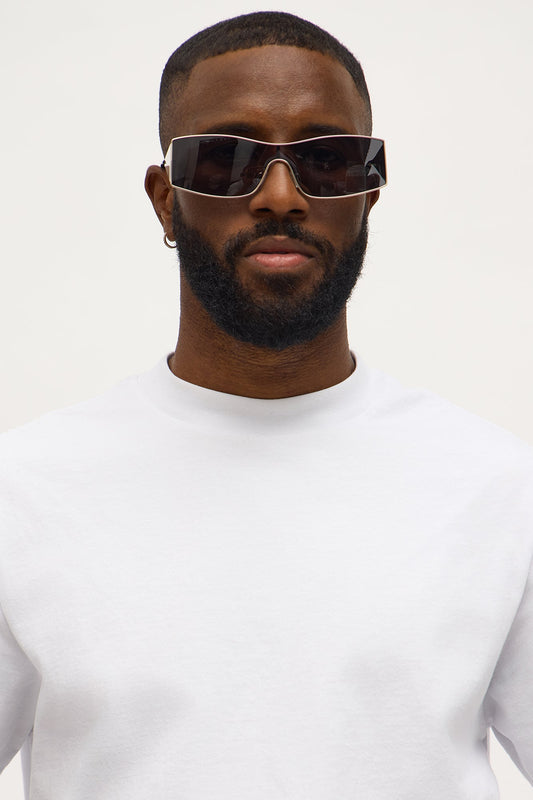 High Heat Round Metal Frame Sunglasses - Gold/Black