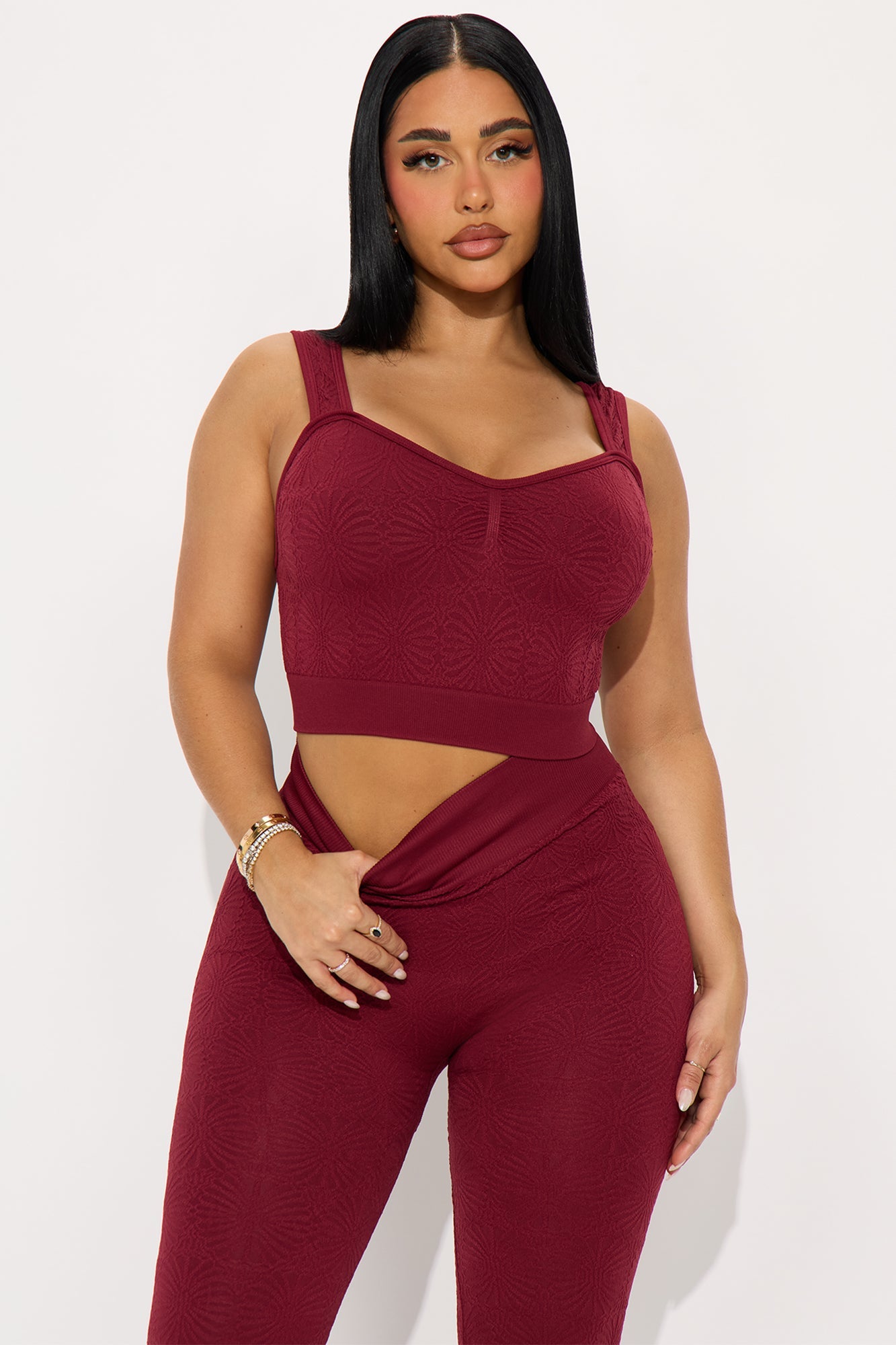 Sophie Seamless Legging Set - Wine