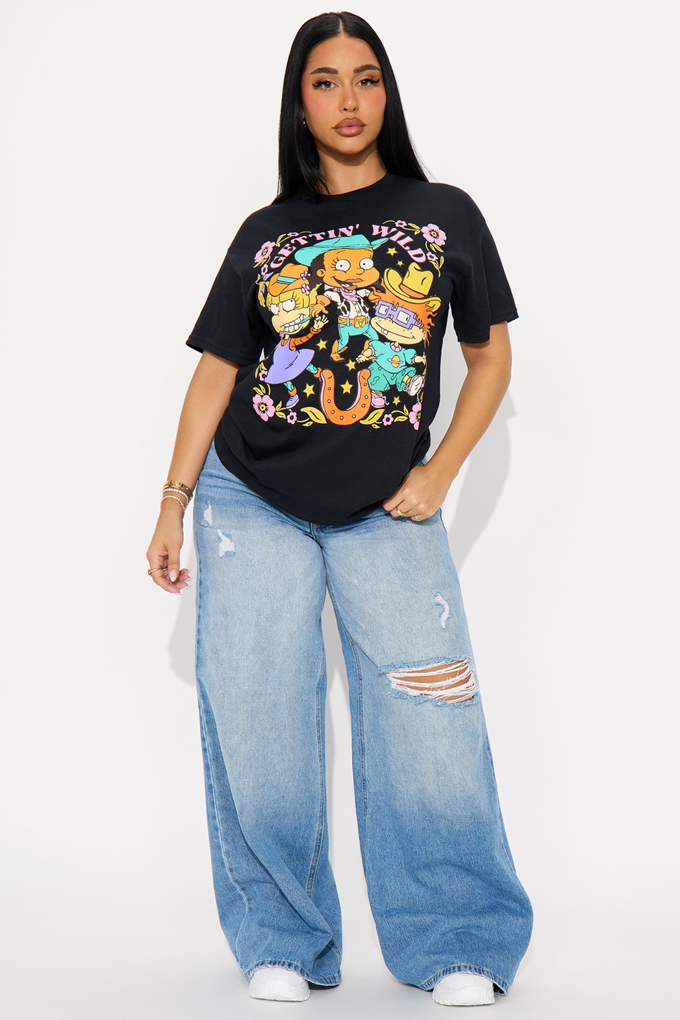 Rugrats Gettin' Wild Oversized Tee - Black
