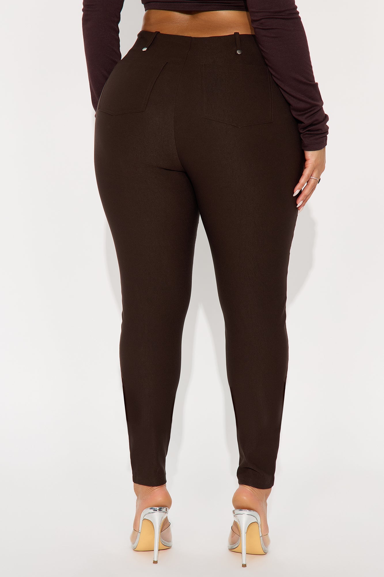 Bet On It Tie Up Skinny Pant 29″ - Chocolate