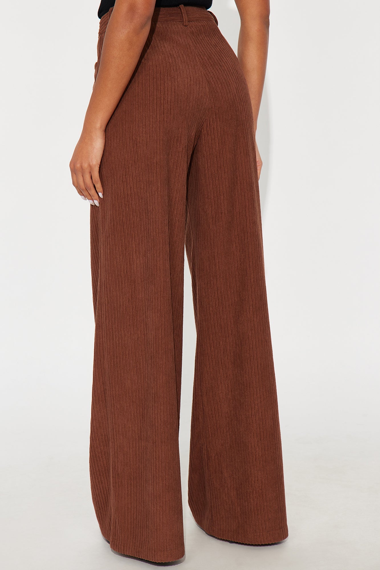 Golden Hour Groove Wide Leg Corduroy Pant 33 - Brown