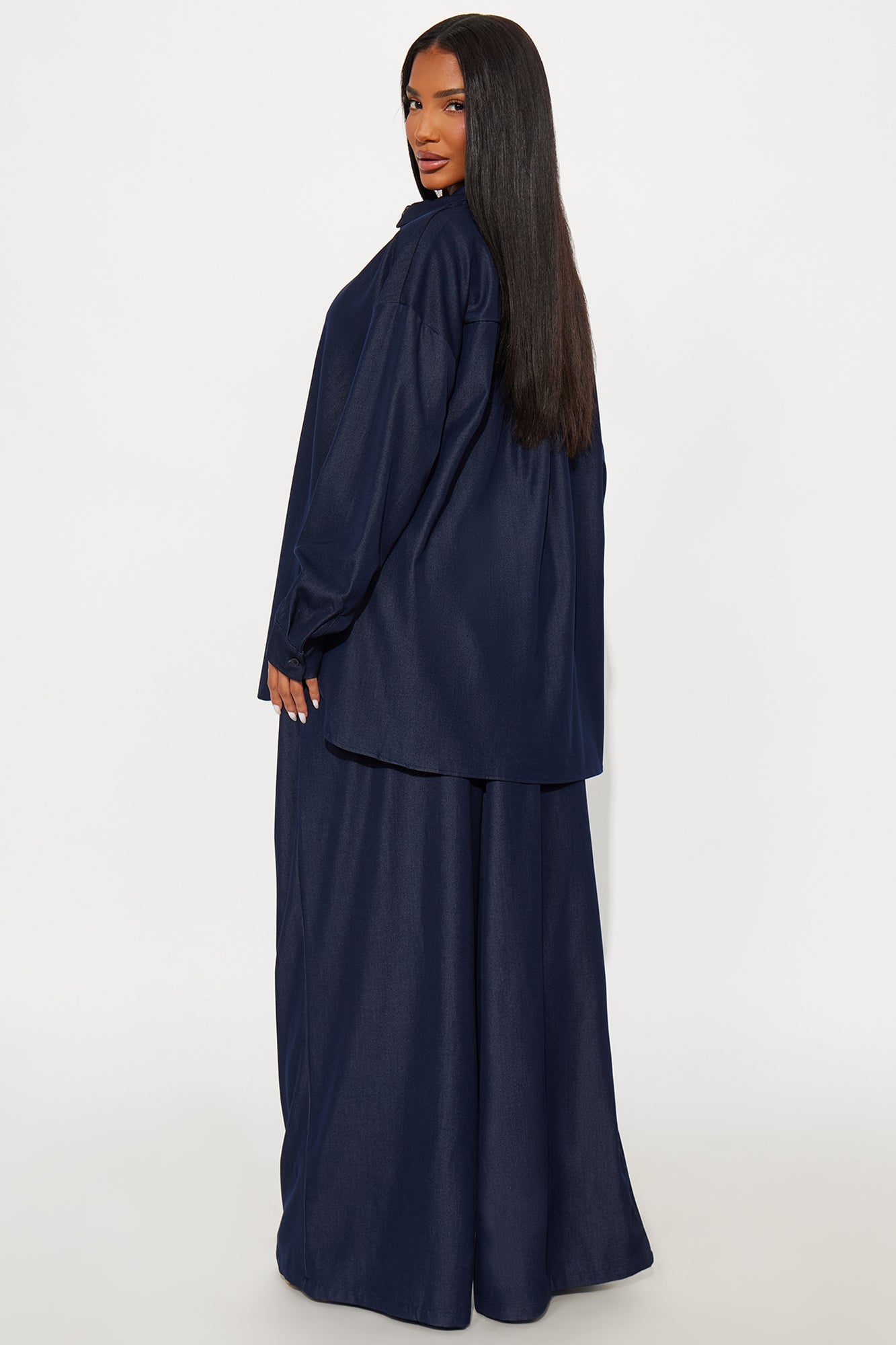 Belinda Wide Leg Pant Set - Black