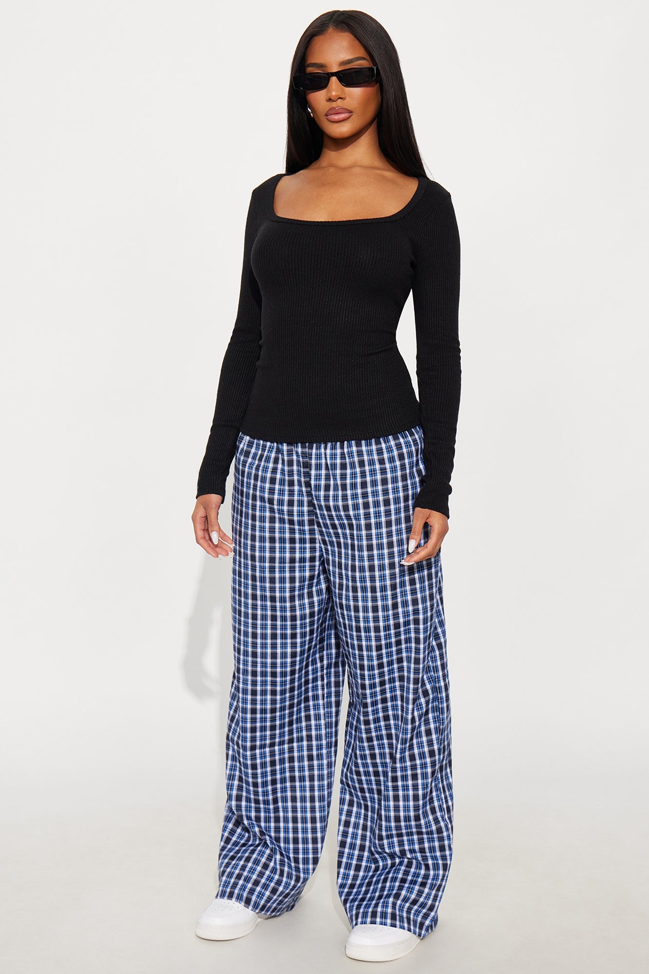 Jump Start Plaid Boxer Pant - Blue/combo