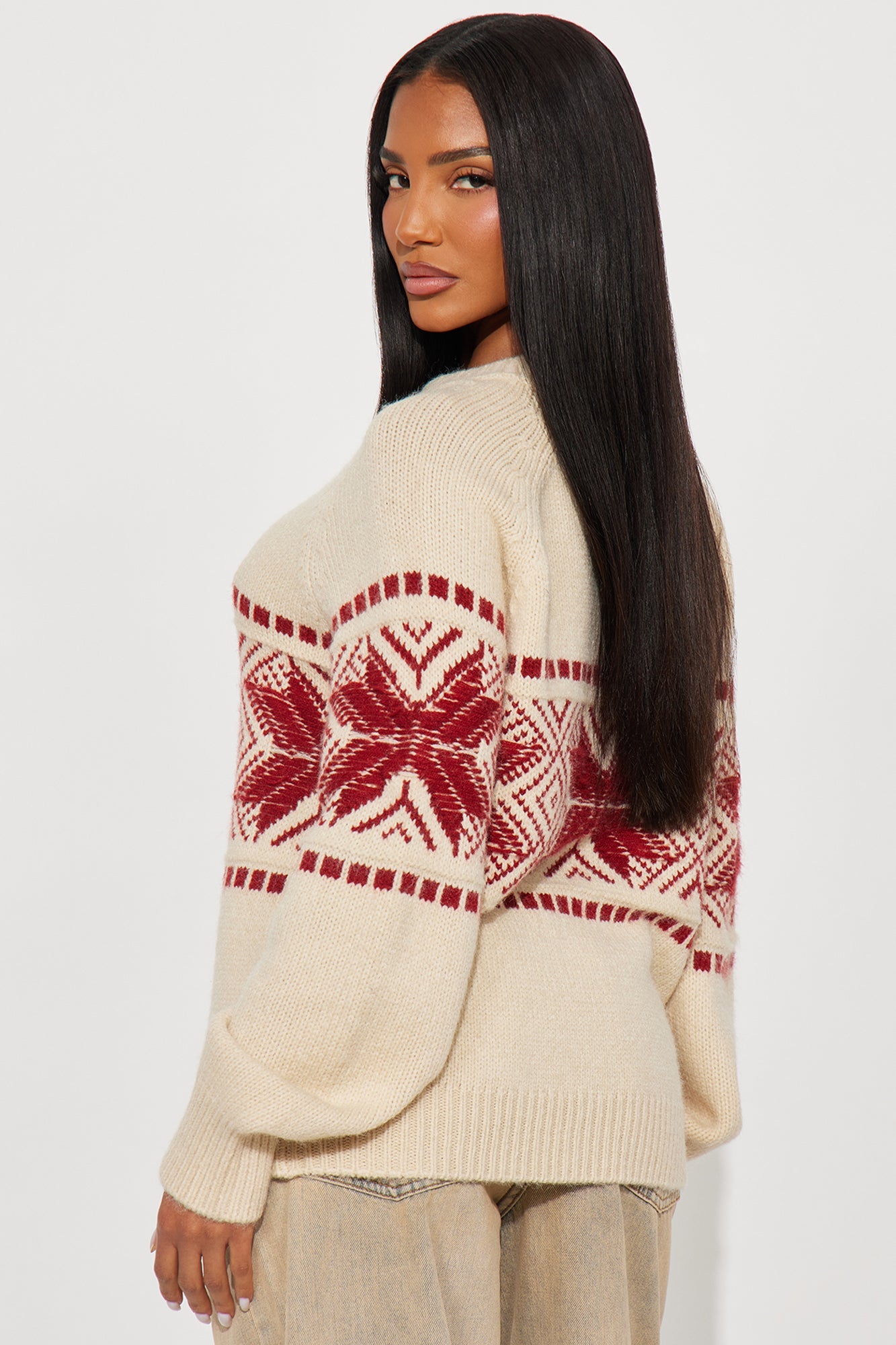 Alaskan Feels Fair Isle Sweater - Natural/Combo