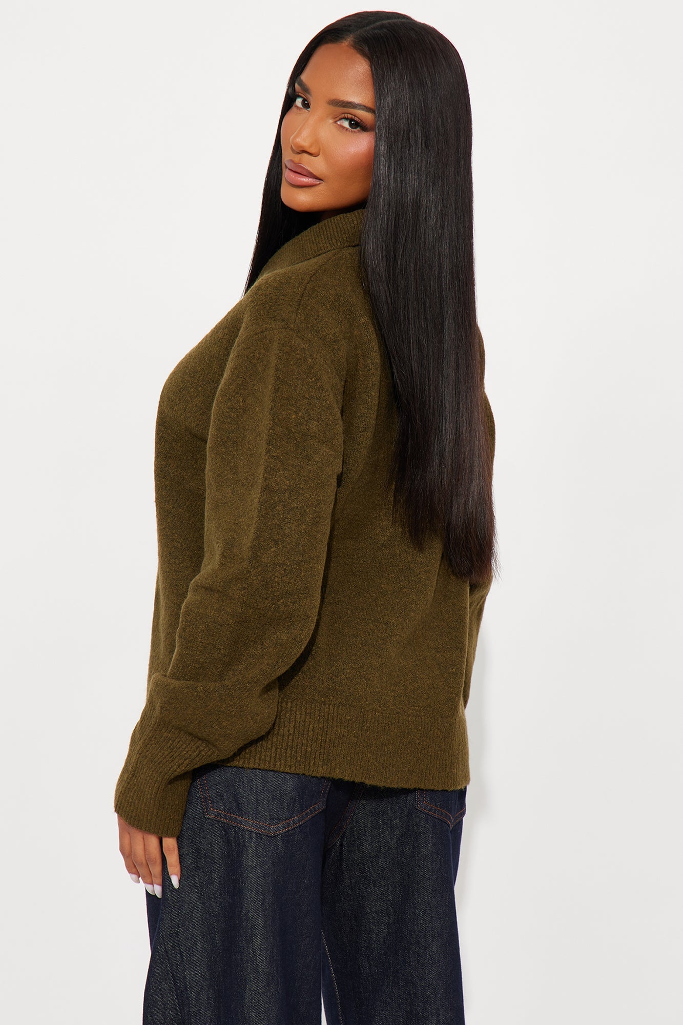 Dionne Polo Sweater - Olive