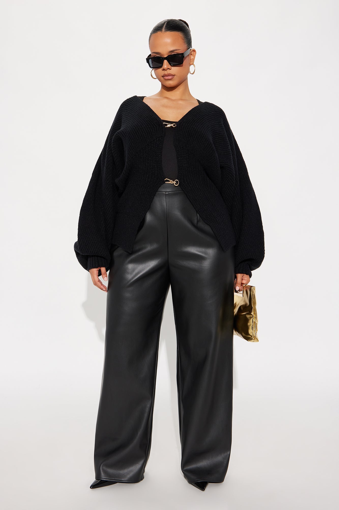 Candlelit Evenings Ribbed Knit Sweater - Black