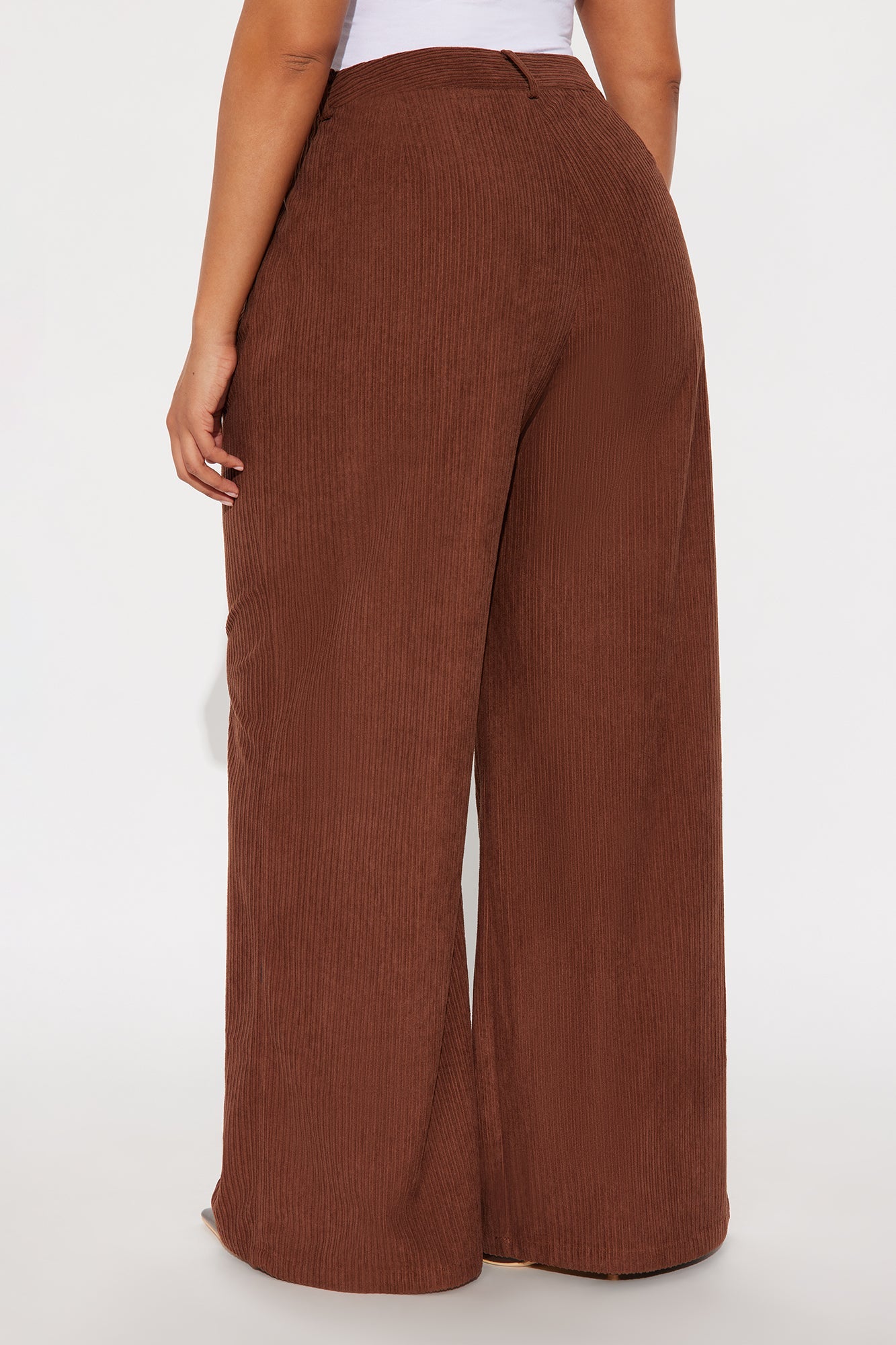 Golden Hour Groove Wide Leg Corduroy Pant 33 - Brown
