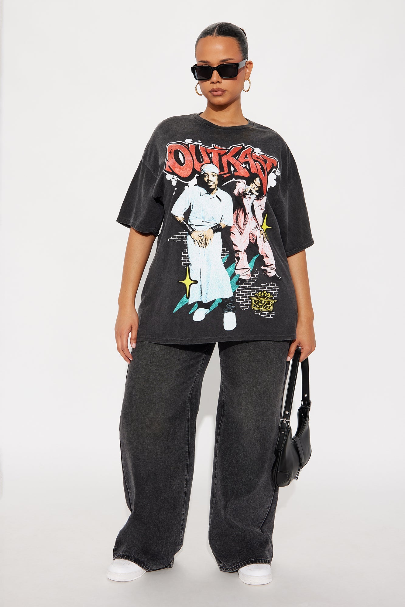 Outkast Graffiti Washed Tee - Black