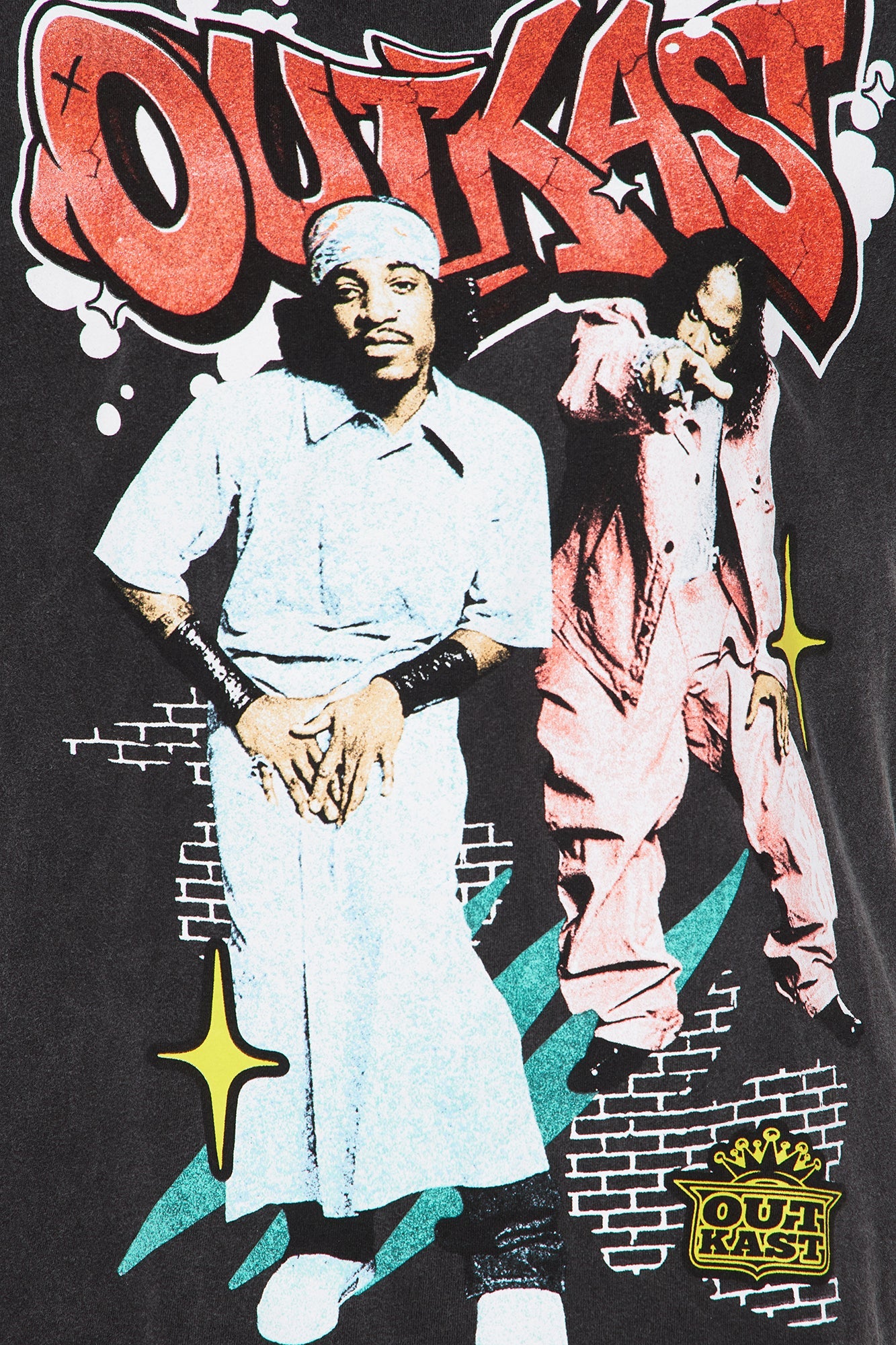 Outkast Graffiti Washed Tee - Black