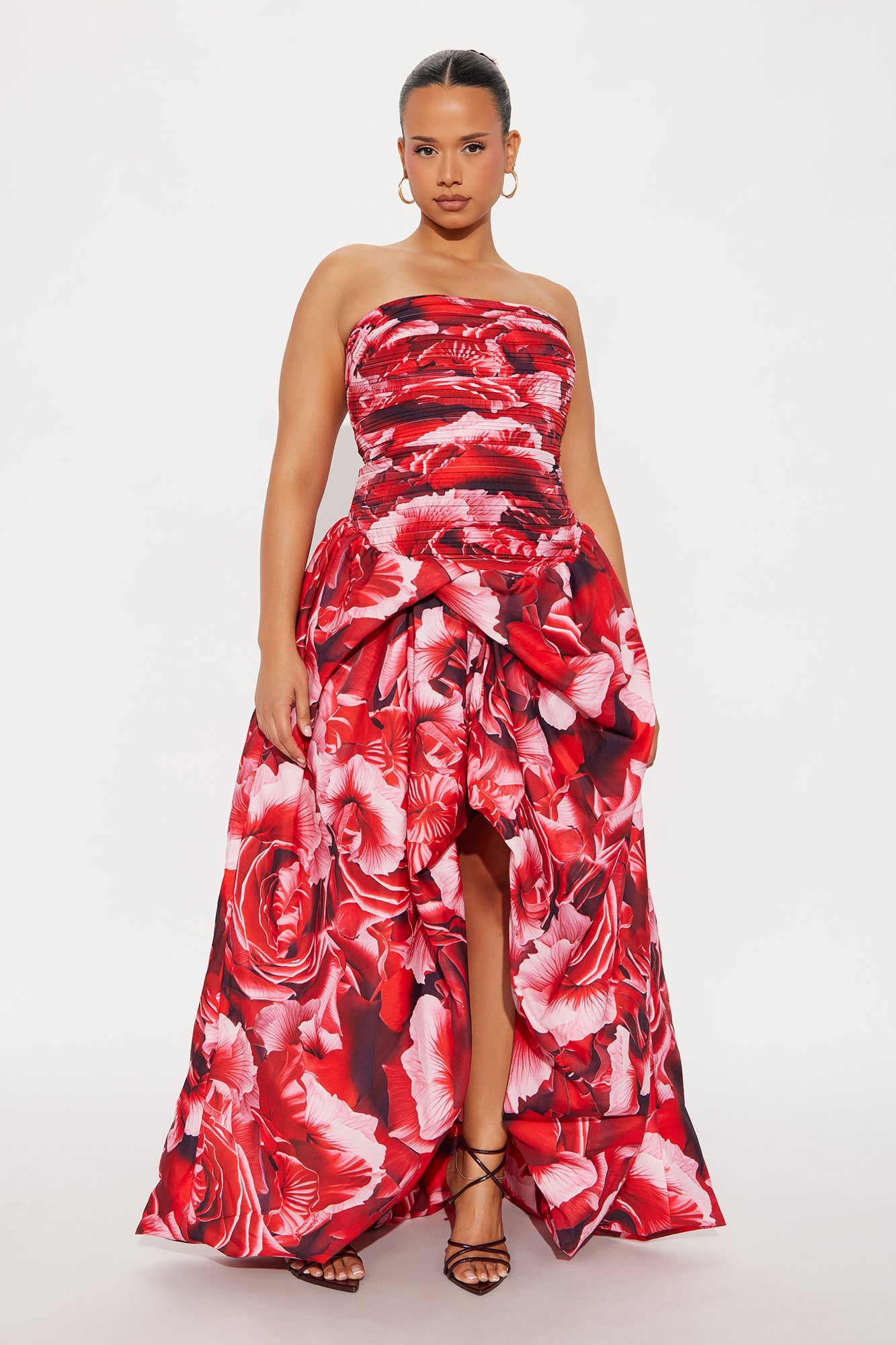 Blooming With You Strapless Gown - Pink/combo