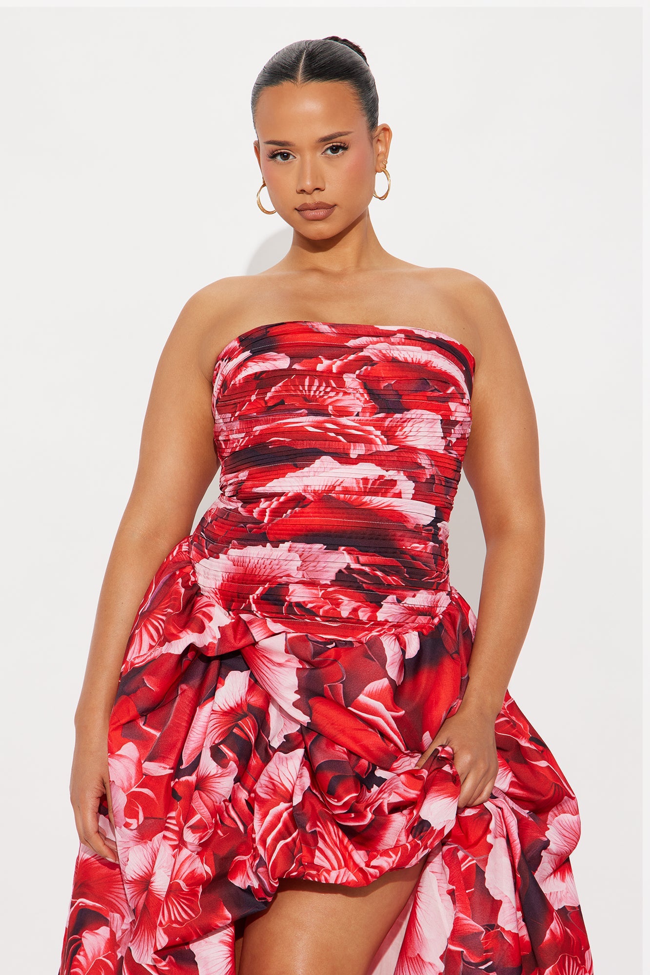 Blooming With You Strapless Gown - Pink/combo