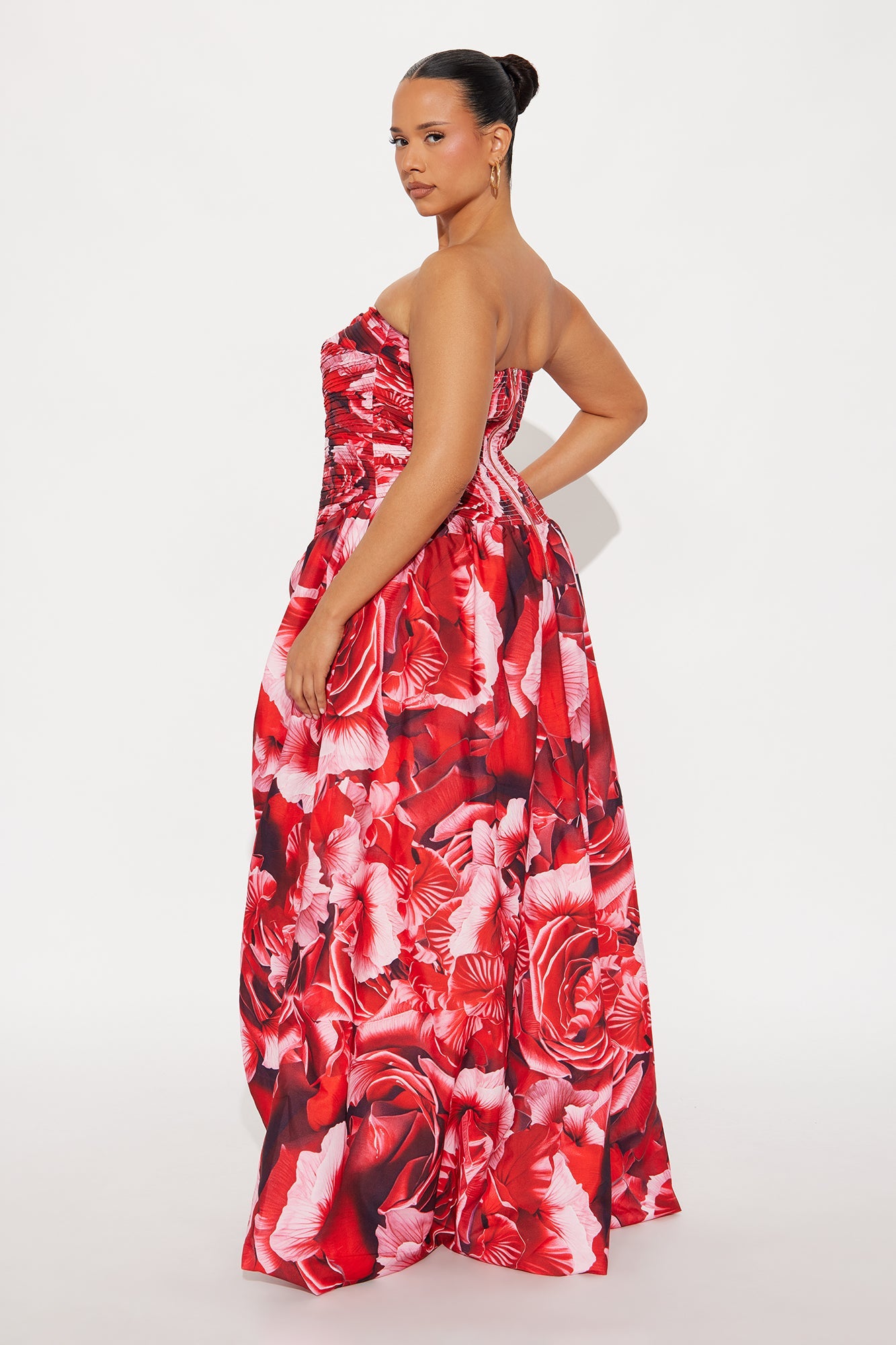 Blooming With You Strapless Gown - Pink/combo