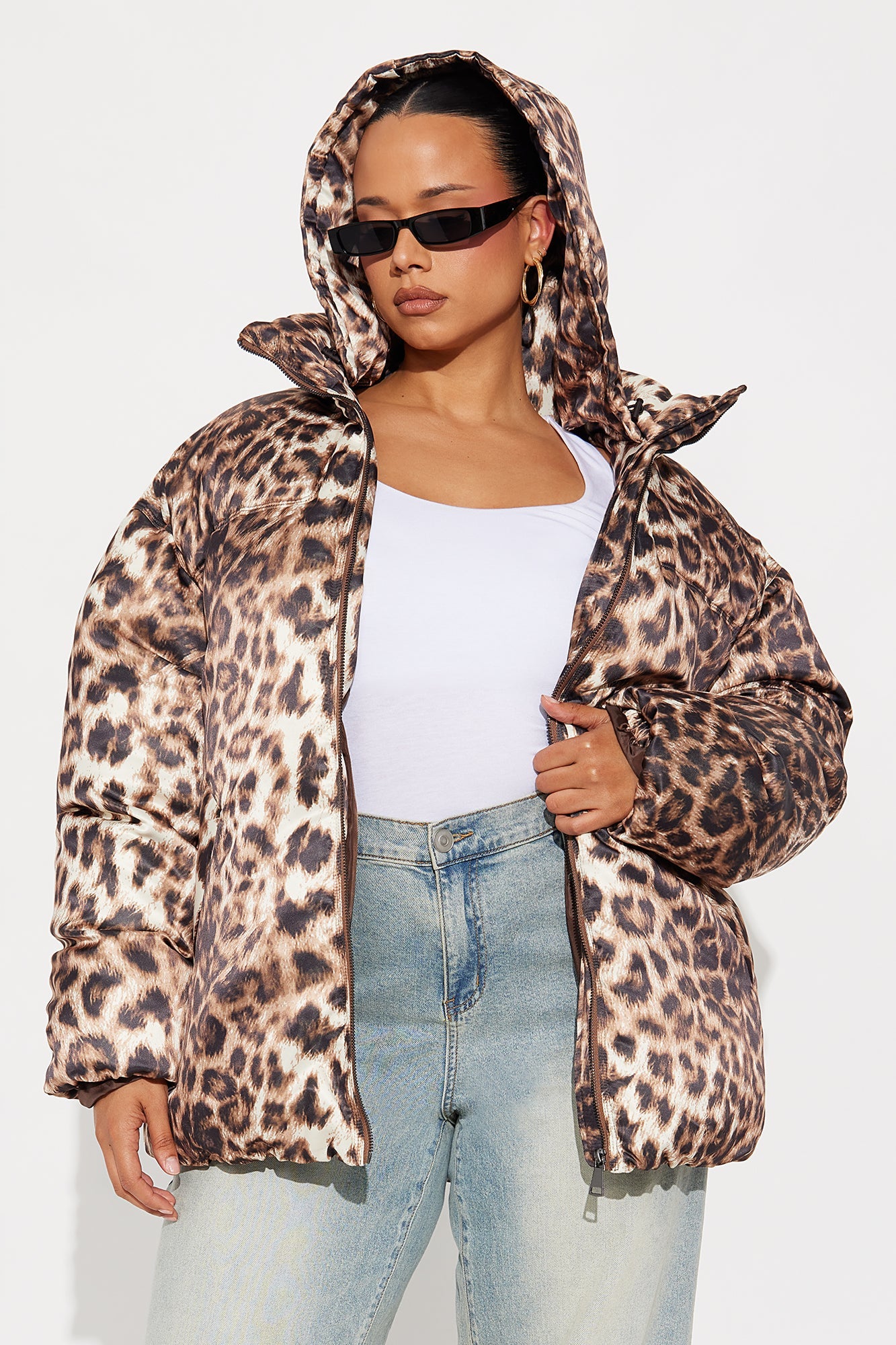 Lose Control Leopard Puffer Jacket - Leopard