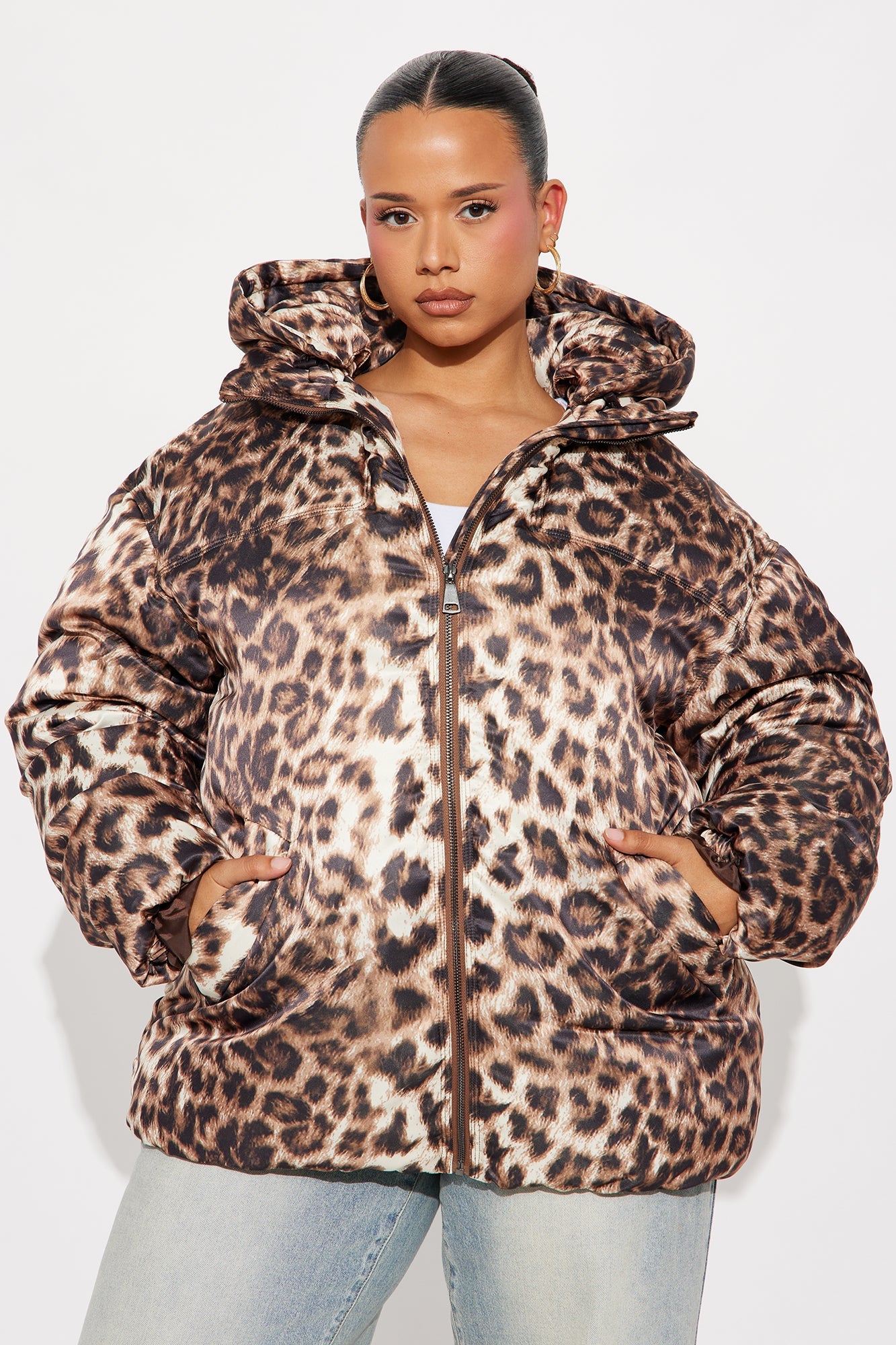 Lose Control Leopard Puffer Jacket - Leopard
