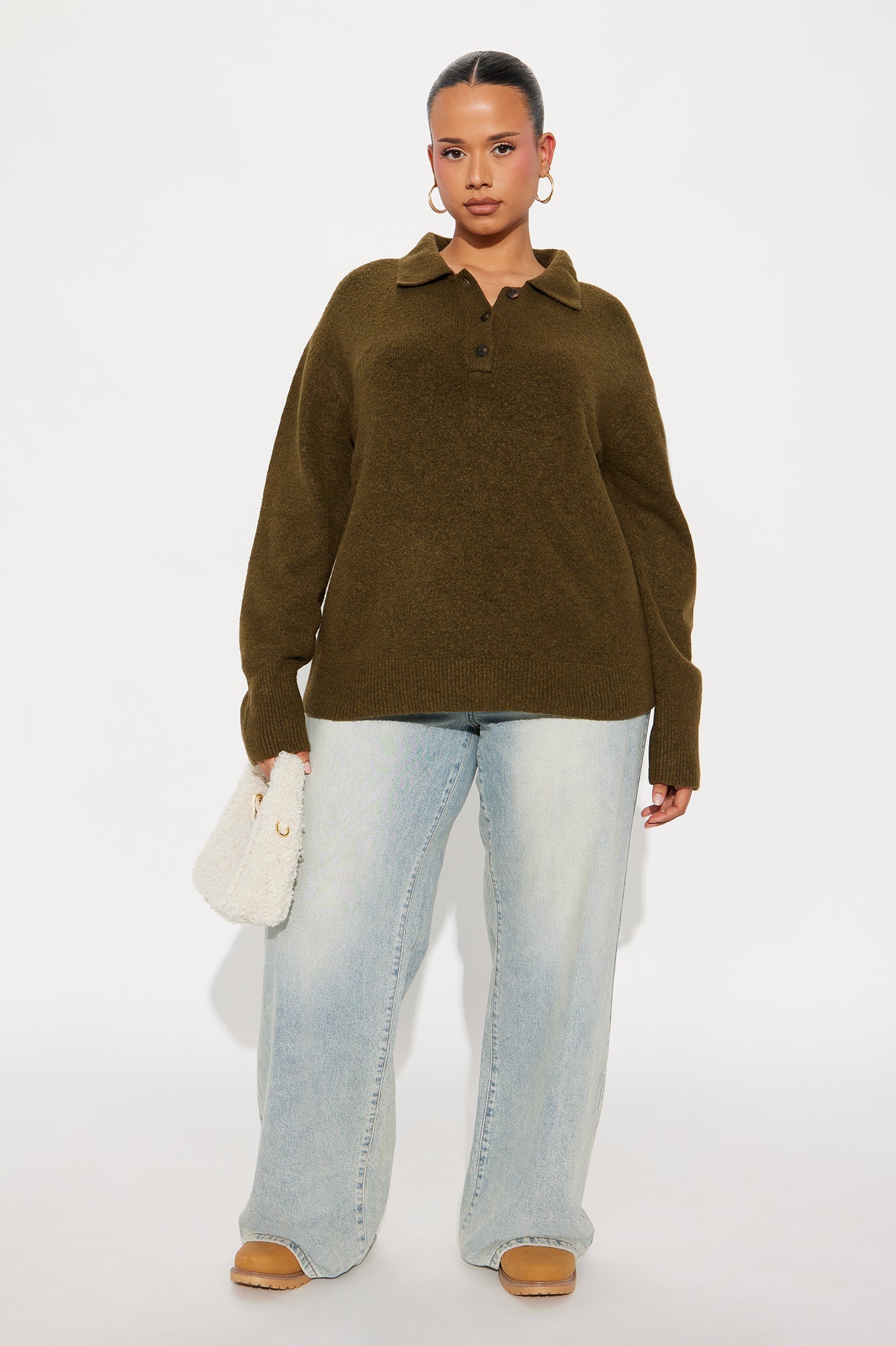 Dionne Polo Sweater - Olive