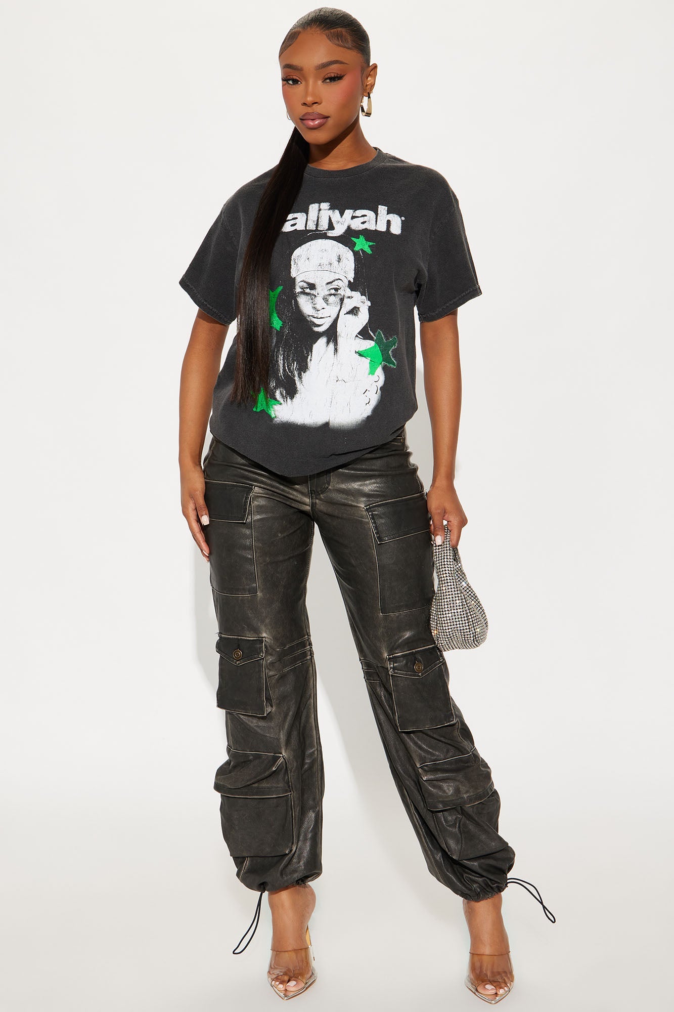 All Star Aaliyah Oversize Tee - Black