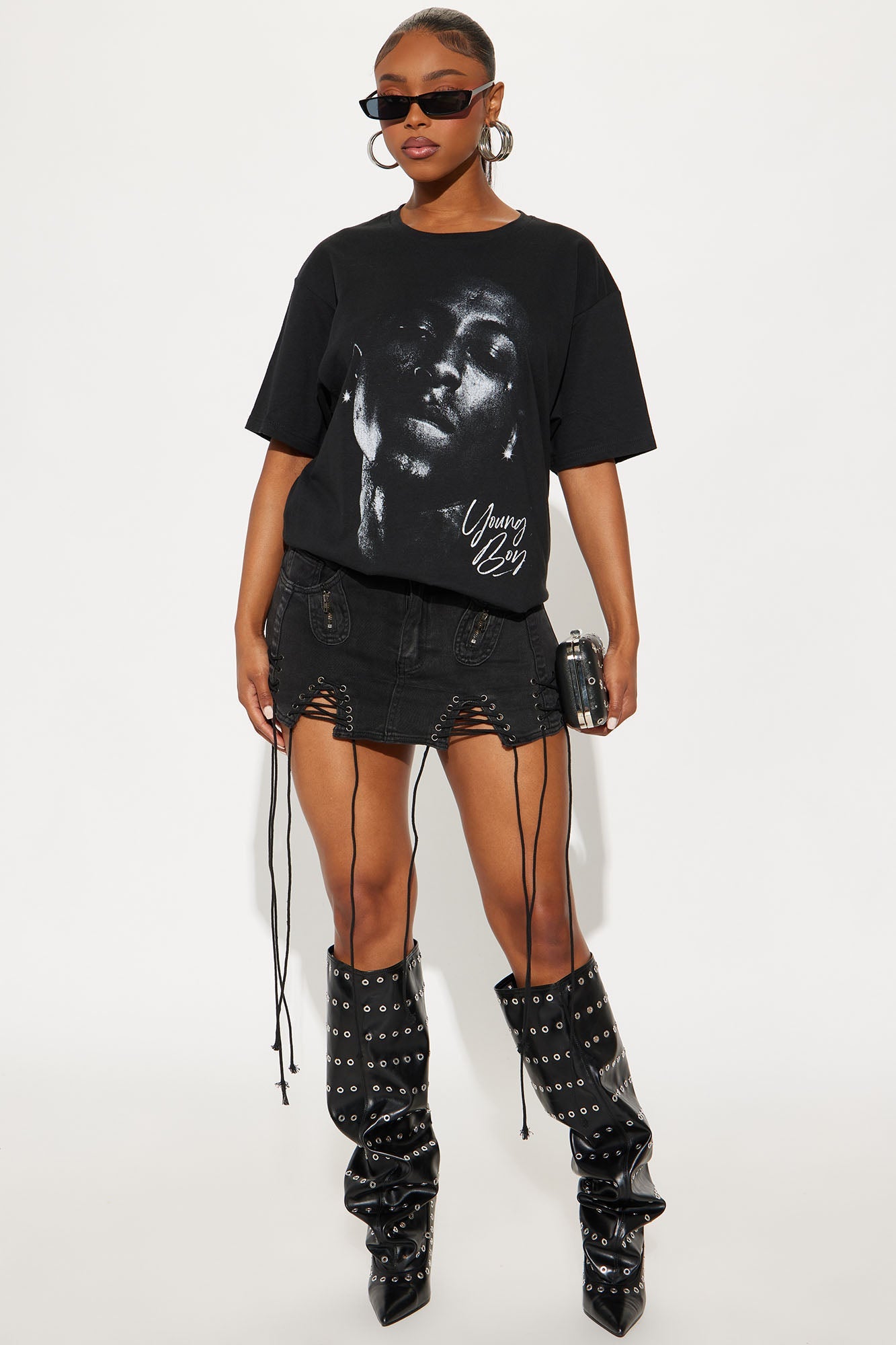 Free Young Boy NBA Oversize Tee - Black