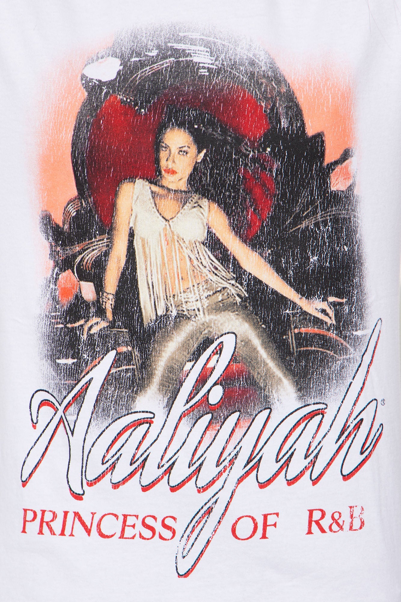 Aaliyah Queen of RnB Oversize Tee - Off White