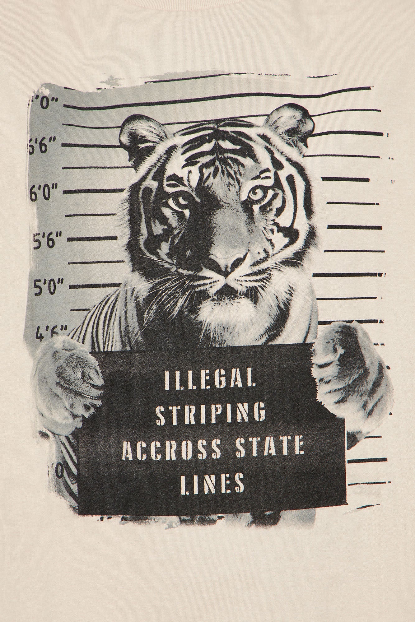 Tiger Mug Shot Tee - Sand