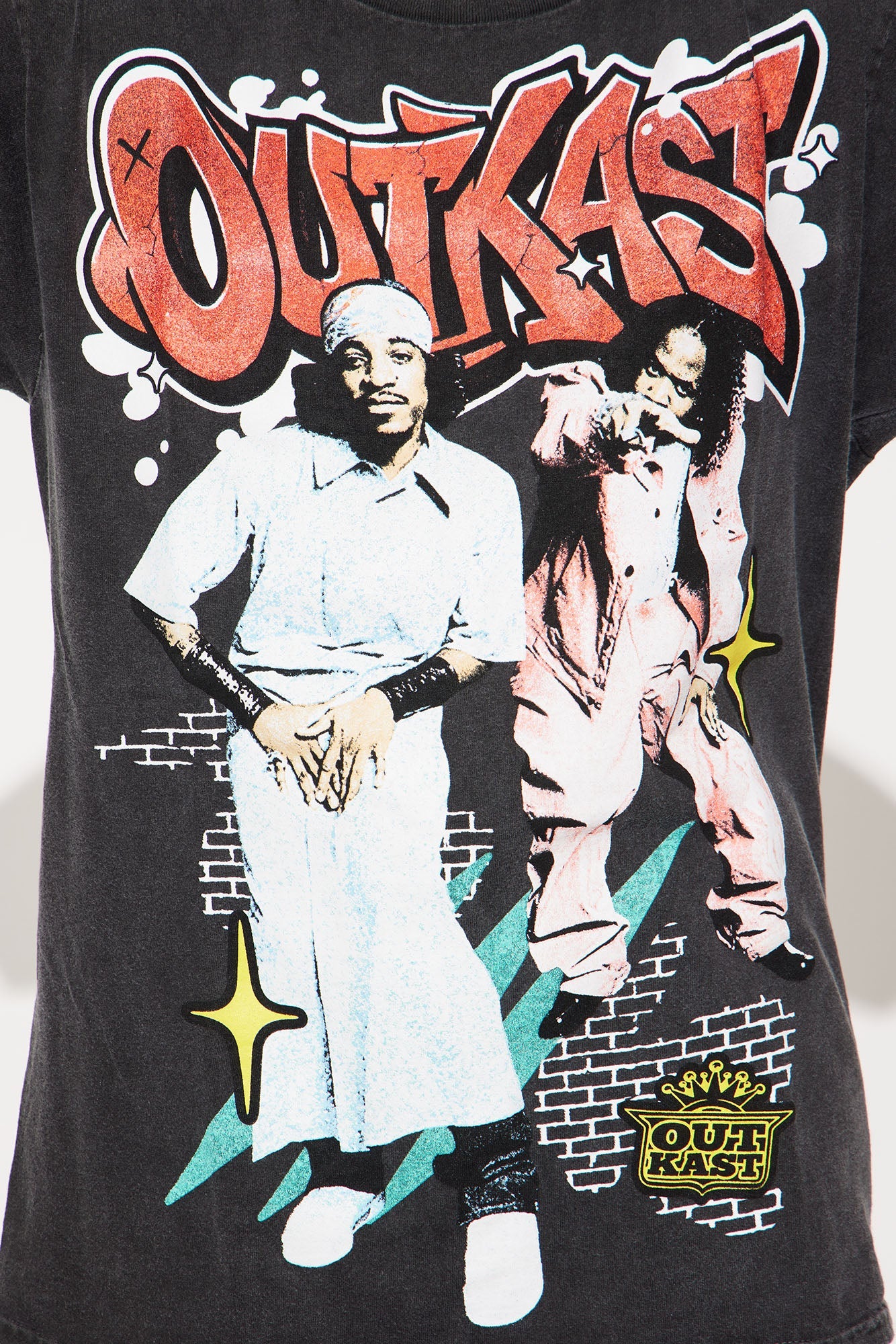 Outkast Graffiti Washed Tee - Black