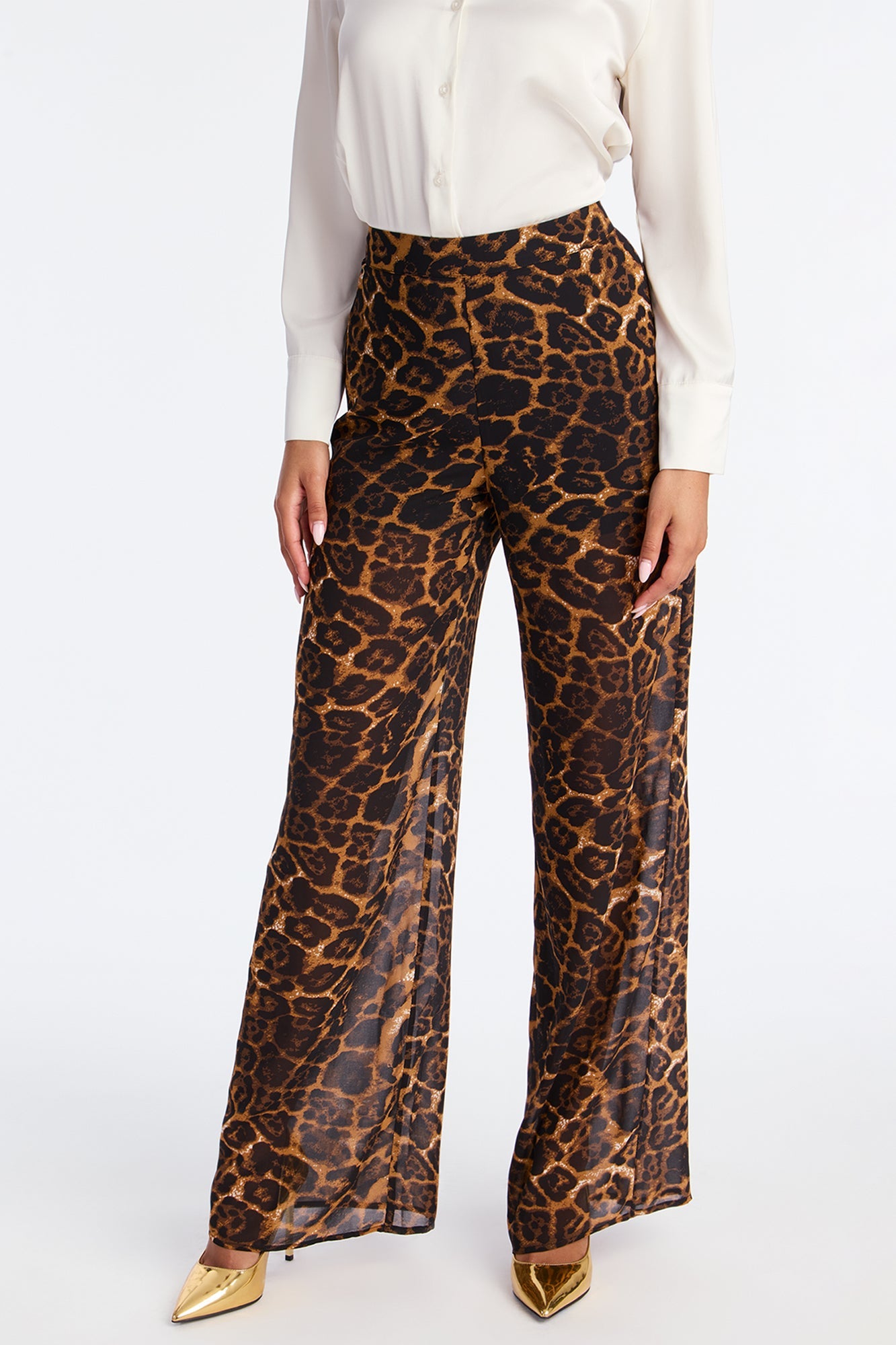 Styled by Emotion Leopard Wide Leg Pant 33″ - Leopard