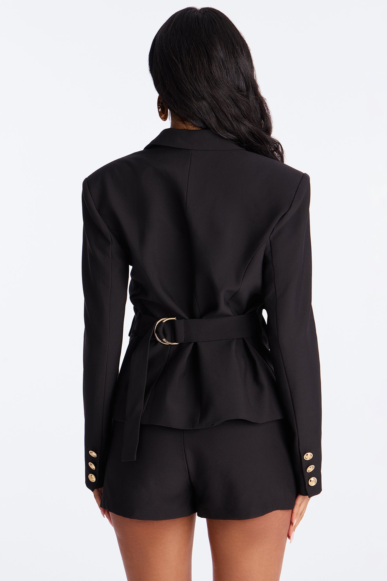 Bending The Rules Blazer Short Set - Black