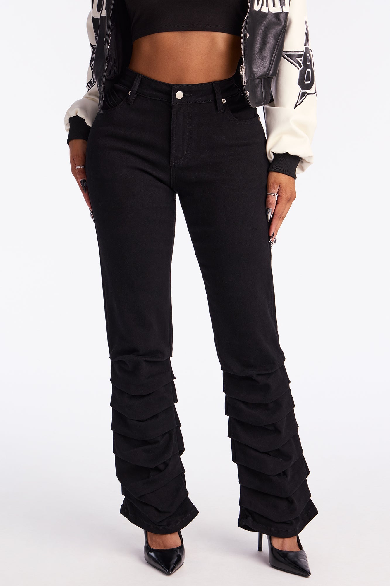 Mad About You Twill Skinny Stacked Pant 31 - Black