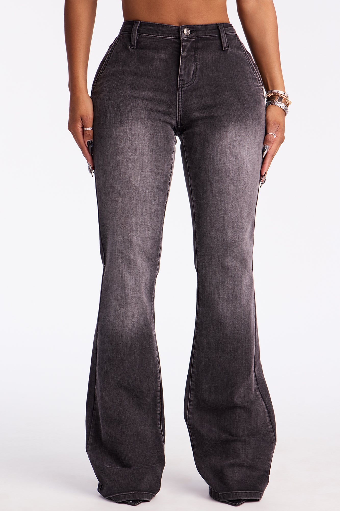 The Aughts Soft Stretch Bootcut Jean - Black Wash