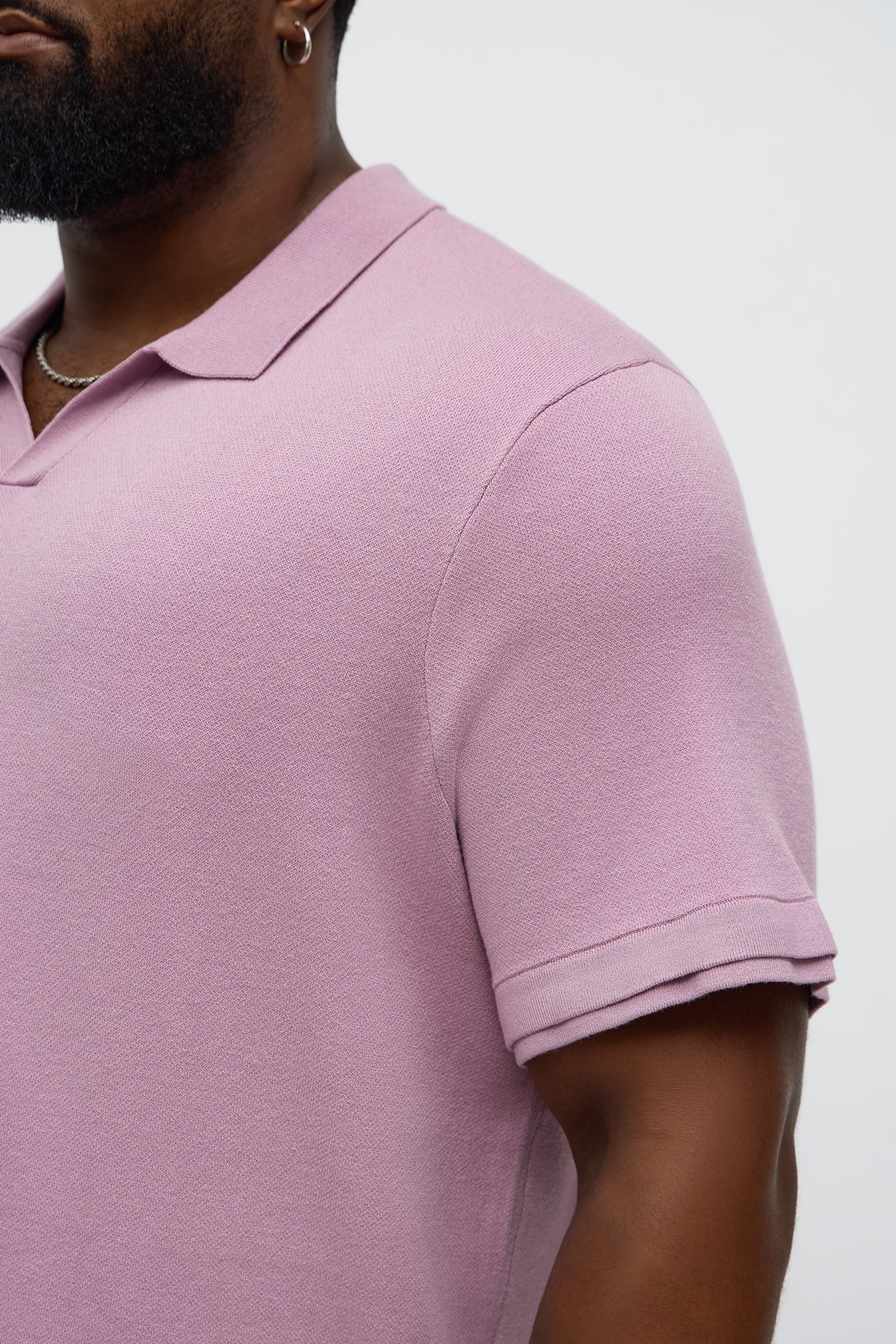Elevated The Slate Knit Polo - Mauve