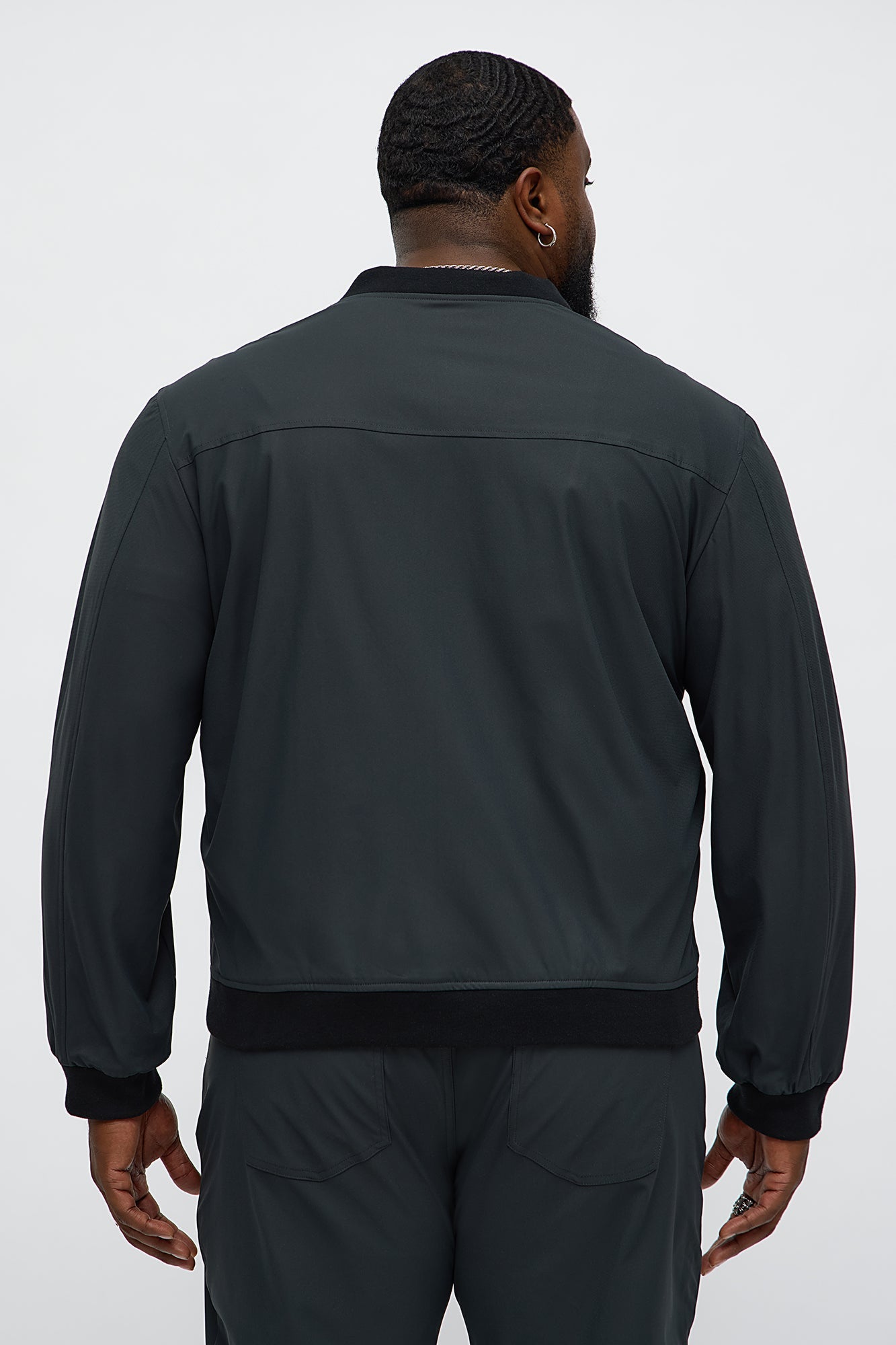 Cedric Stretch Bomber Jacket - Charcoal