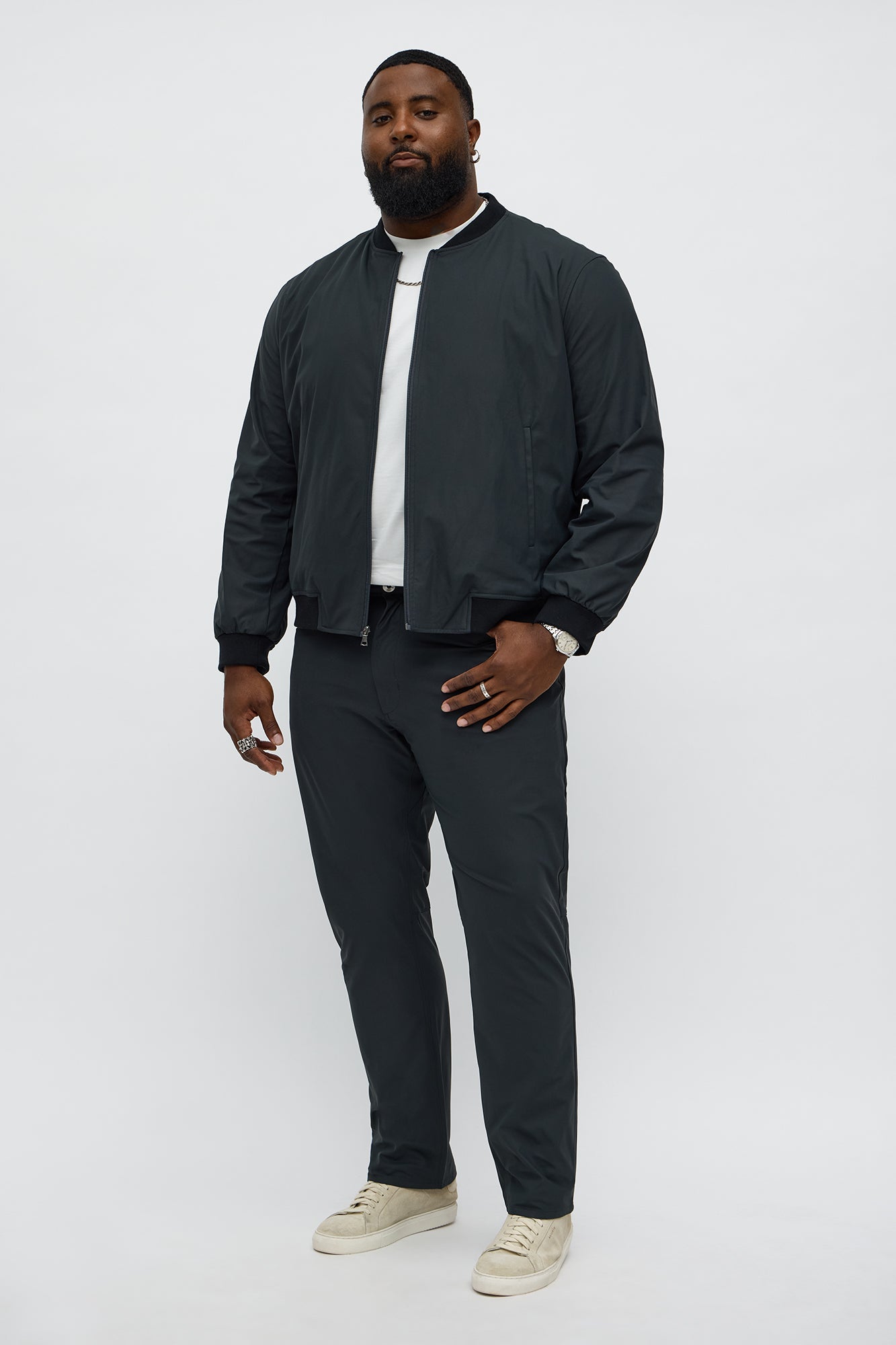 Slim Cedric Stretch Pant - Charcoal