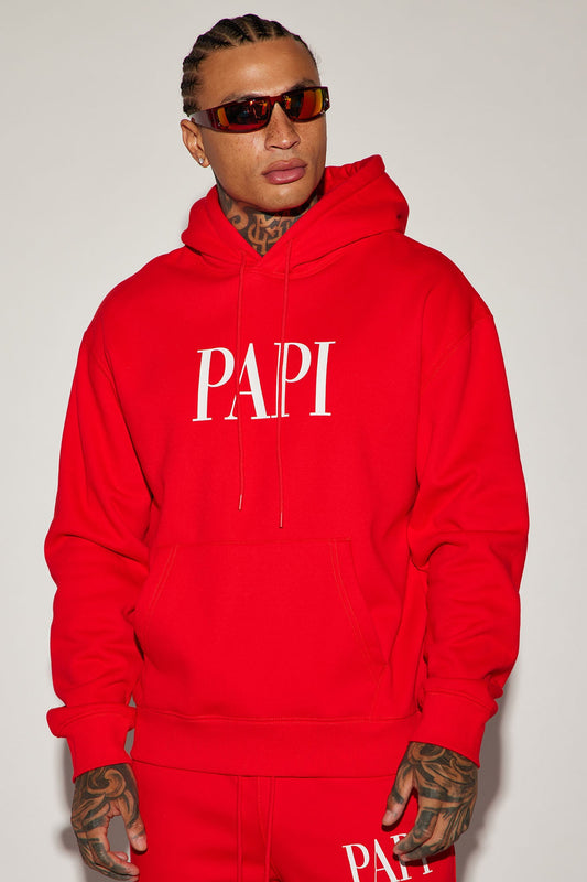 Family Goals Papi Hoodie - Red