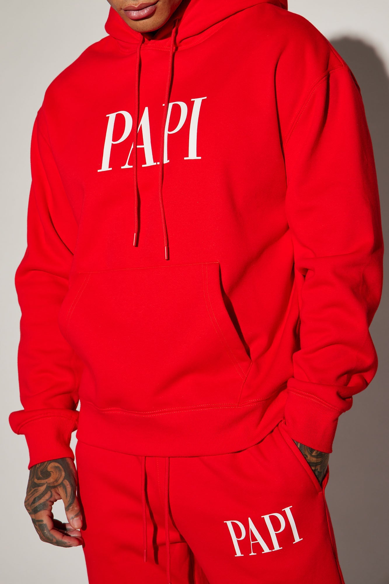 Family Goals Papi Hoodie - Red