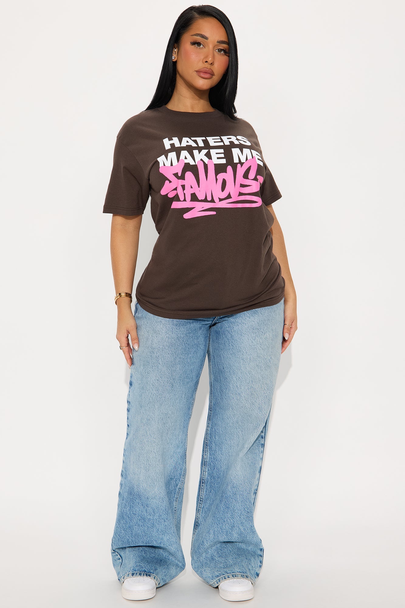 Haters Make Me Famous Tee - Brown