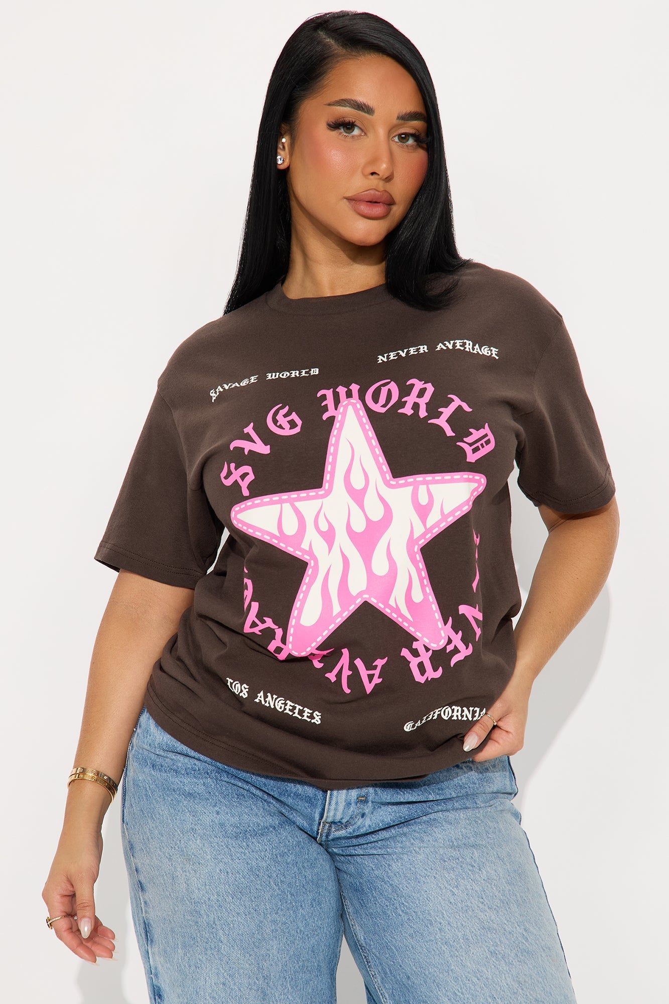 Savage World Star Tee - Brown